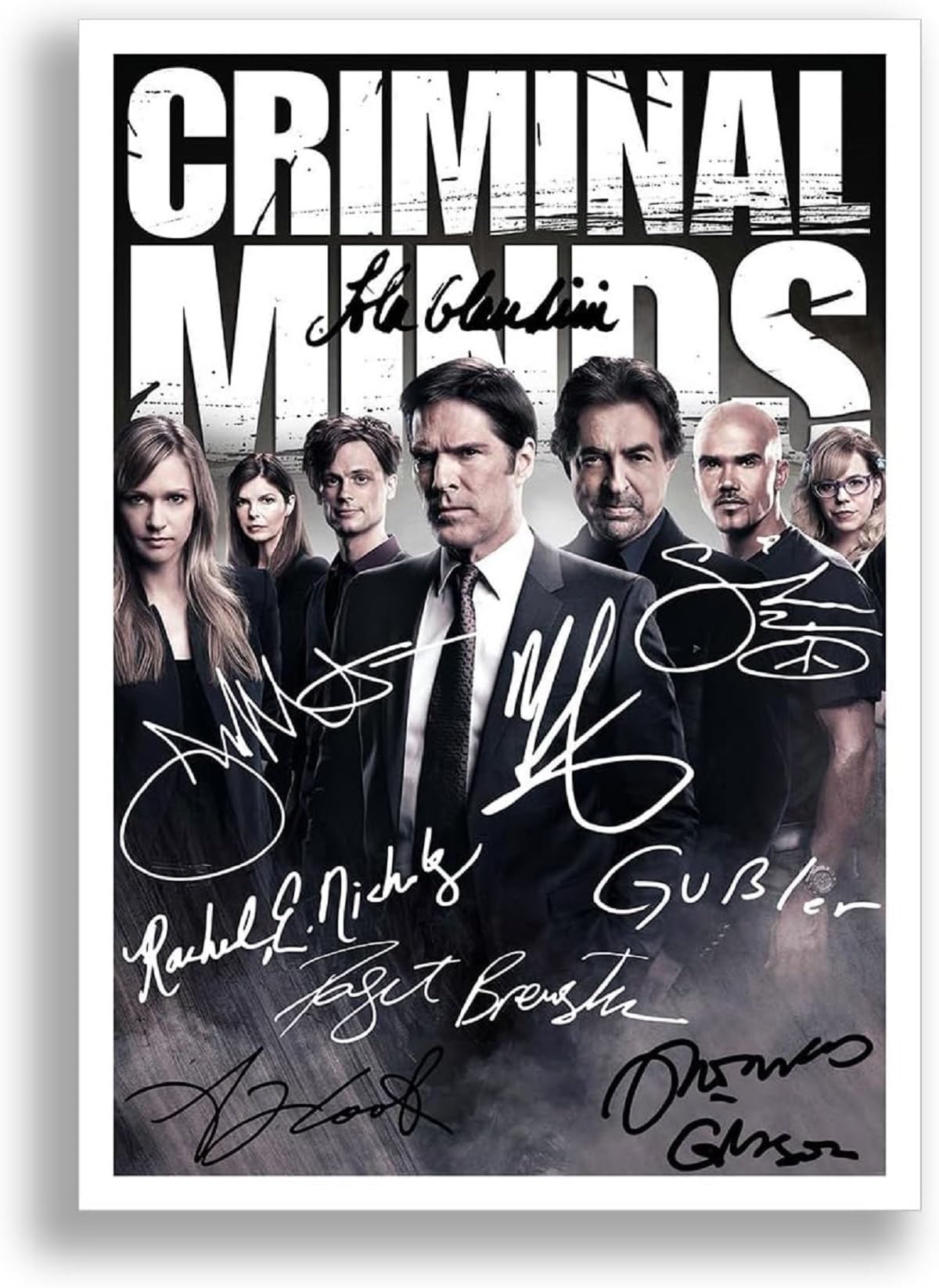 Mounted Gifts Trading A3 Poster Only, Criminal Minds Criminal Minds Cast Signed Autograph Signature A4 Poster Photo Print Photograph Picture Tv Show Series Season Gift Mandy Patinkin Thomas Gibson (A3 Poster Only, Criminal Minds)