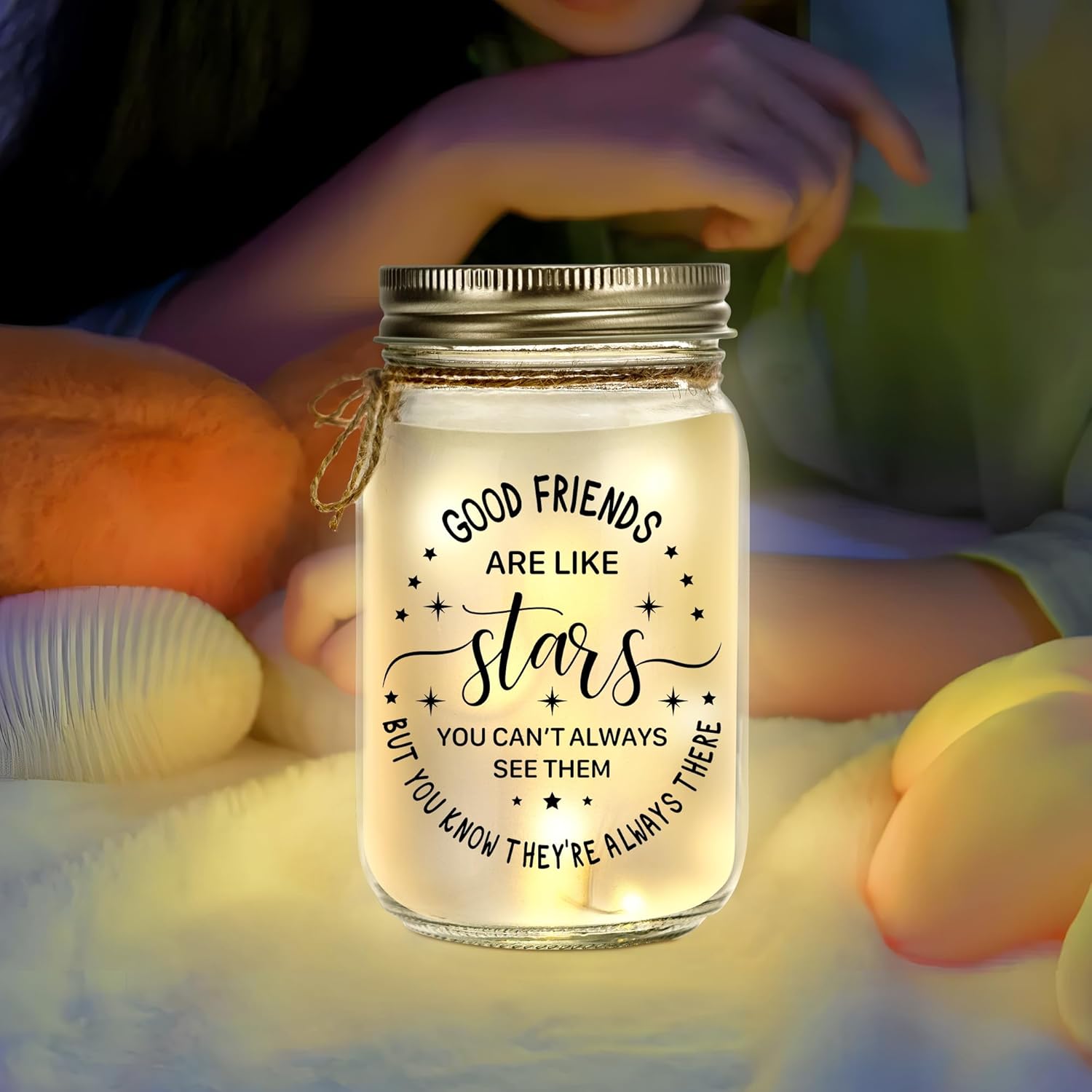 Kenon Mason Jar Night Light for Bestie, Birthday Day Gifts for Women, Home Decoration Lights, Personalized Mason Jar Mothers Day Christmas Gifts for Best Friends Sister - Image 7