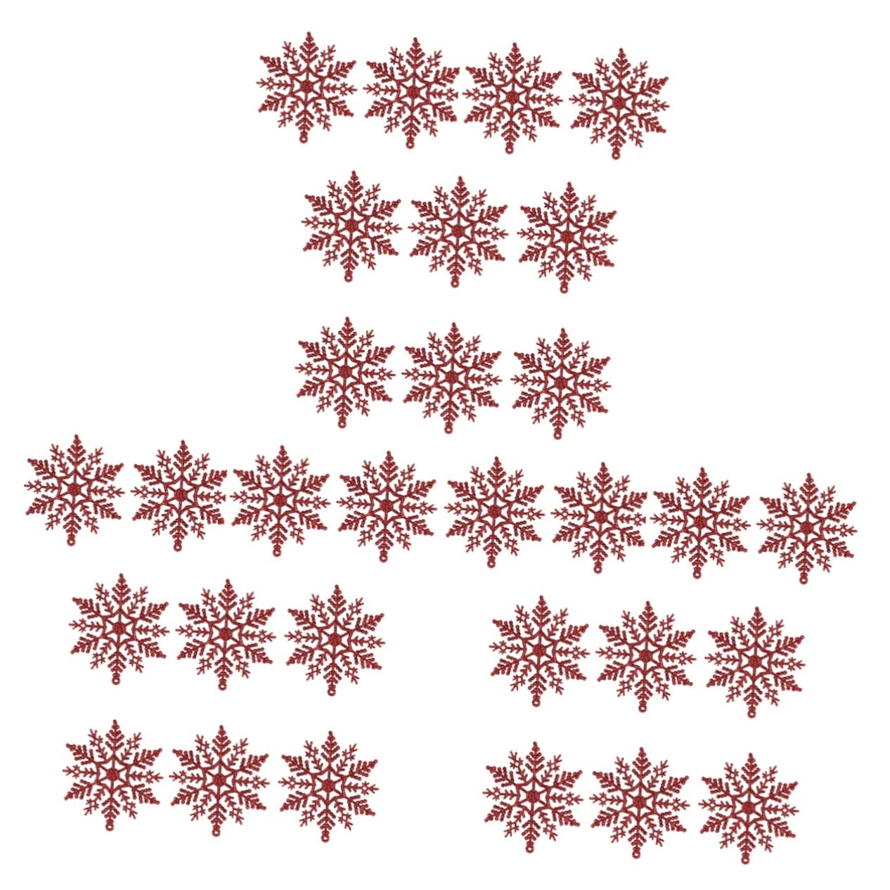Toyvian 72stücke Weihnachtsbaumdeko Rote -Schneeflocken Ornament Für Festliche Weihnachtsdekoration Für Winterpartys Und -projekte