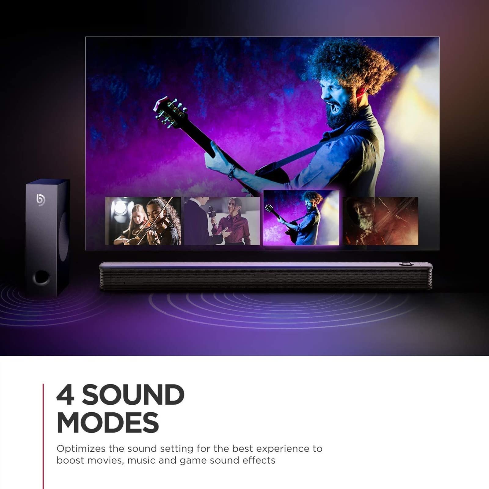 Głośnik komputerowy, domowy kino telewizyjne, soundbar, głośnik Bluetooth, bezprzewodowy soundbar 3D kolumna stereo Surround Subwoofer ze zdalnym sterowaniem głośnikami biurkowymi