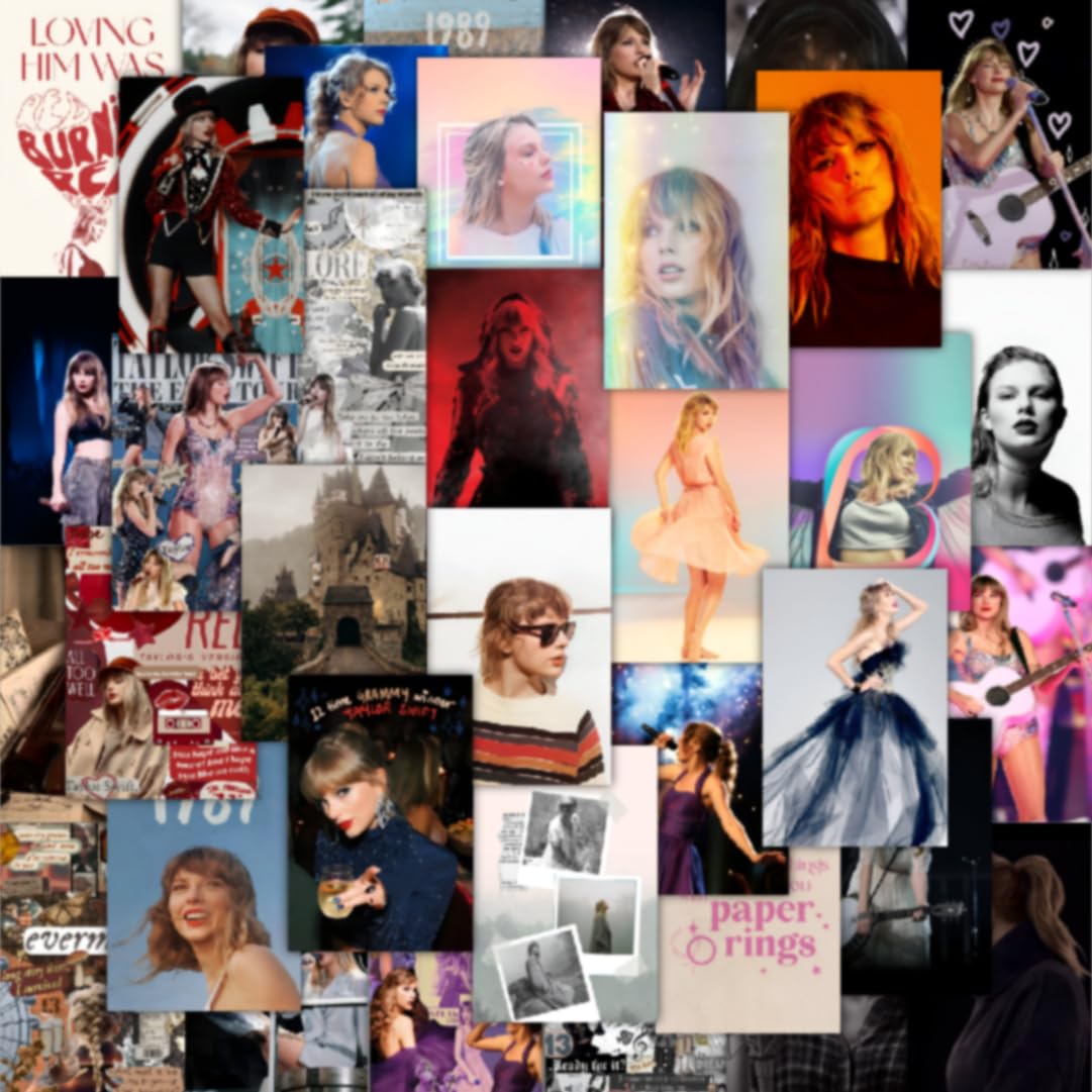 CodersParadise Popular Music Artist Wall Collage Kit | Aesthetic 4x6 Posters Trendy Music Artist Room Decor for Bedroom | Dorm, Living Room & Office | Premium Cardstock Prints + Glue Dots – Pack of 54