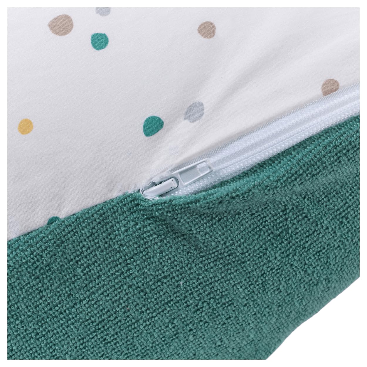 Coussin de Grossesse Multifonctions 78x44 cm Vert/Pois Fabriqué en France