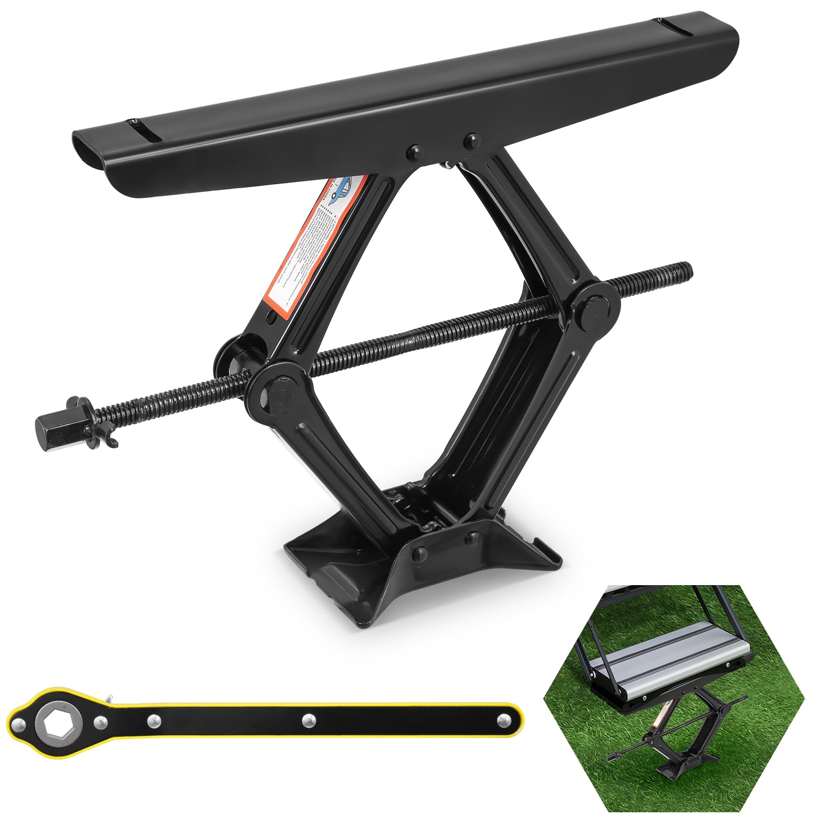 può Trasportare 200kg Kit Stabilizzatore Gradino per Camper, 3.1"-12.6" Regolabile in Altezza Stabilizzatore di Supporto per Gradini, Adatto per 5th Wheels RV, Trailer, Camper Step