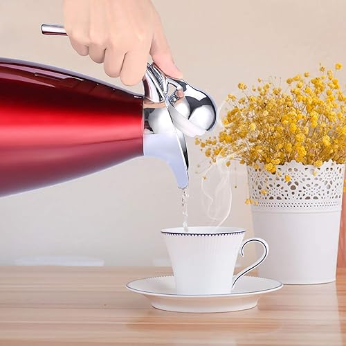 Miniatura 12 de Botella térmica de acero inoxidable con aislamiento al vacío de doble pared para el hogar, cocina (1.5 litros)