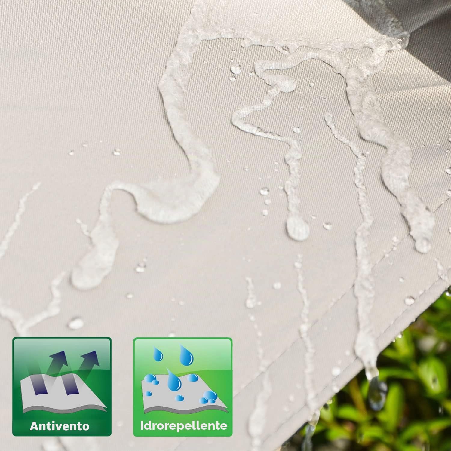 AMANKA 98% Protezione UV: Vela Ombreggiante 1,5 x 2m - Impermeabile - Tenda a Vela Impermeabile Rettangolare - Tenda da Sole per Esterno Vele Parasole da Esterno Parasole a Vela Ombra Balcone Parasole