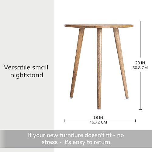 Miniatura 3 de MH London Bond Mesa auxiliar triangular de madera – Mesa auxiliar pequeña moderna de diseño exclusivo. Hecho a mano – Mesa auxiliar de madera –