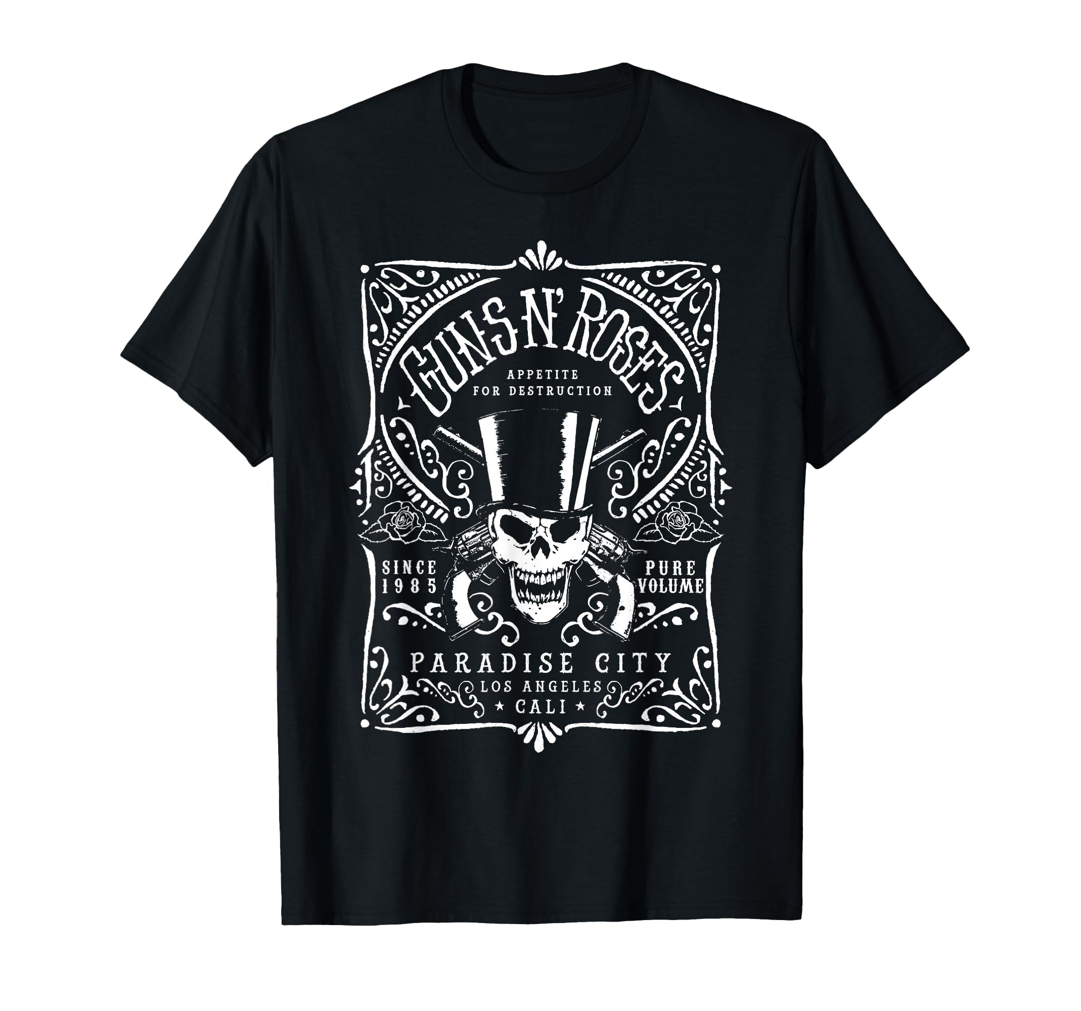 - Official Guns N' Roses Paradise City Label T-Shirt