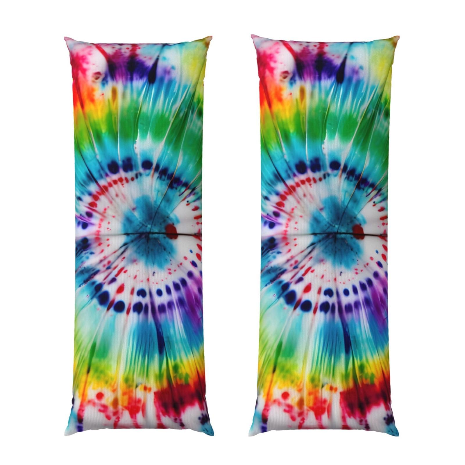 Taie d'oreiller longue respirante housse de coussin de corps tie dye ultra douce