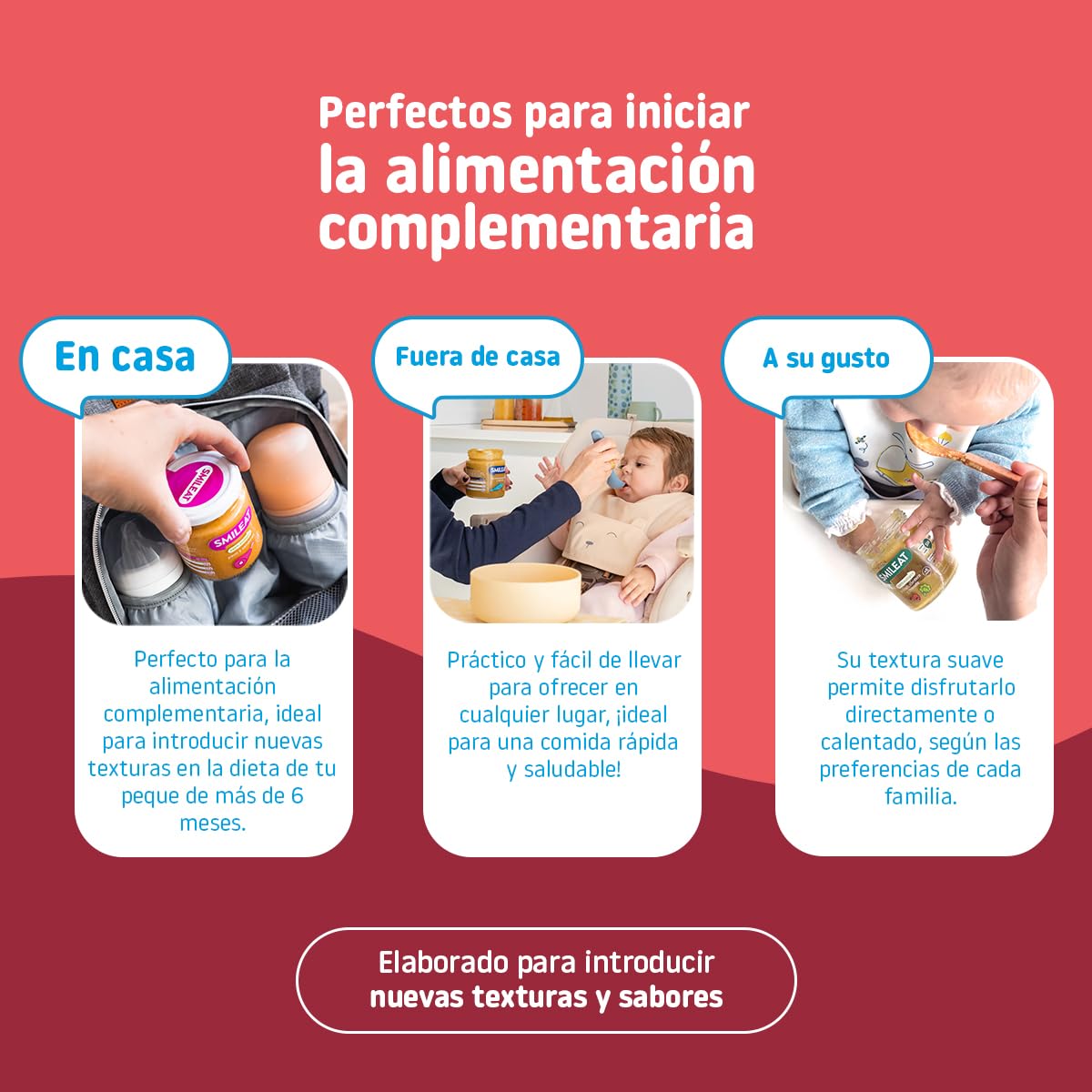 Smileat - Tarrito Ecológico con Sabor a Ternera con Verduras, Ingredientes Naturales, para Bebés desde 6 Meses, Sano y Saludable, sin Gluten - Tarro de 230 g — view 5