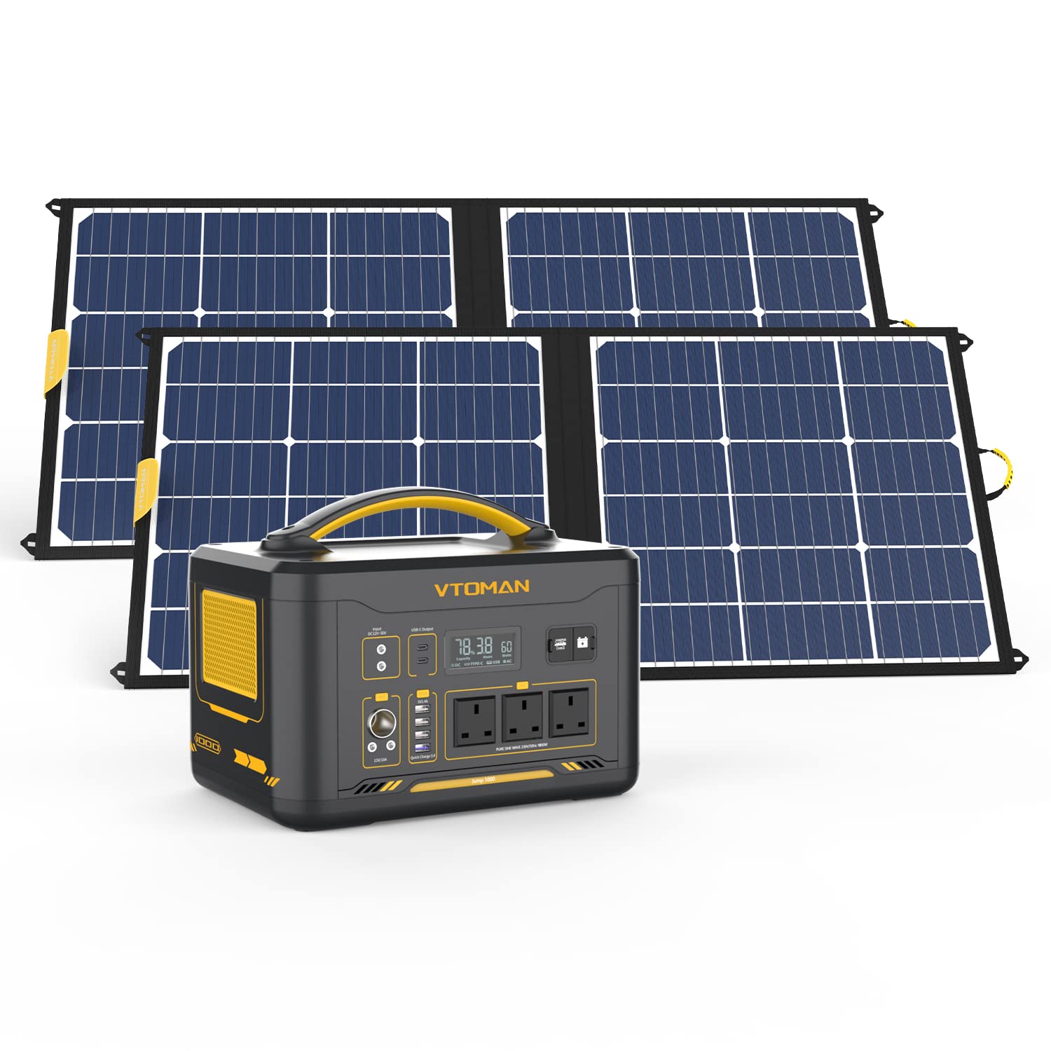 Buy VTOMAN Jump 1000 Power Station with 2 Solar Panel Included, 1000W
