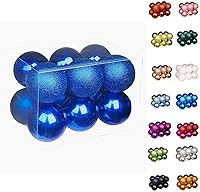Vista 51 de Emopeak 24 bolas decorativas para árbol de Navidad, 4 estilos inastillables, decoración de árbol de Navidad, esferas colgantes para decoración