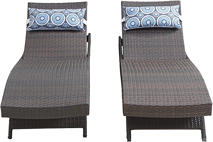 79'' Dark Brown Long Reclining Chair with Back Cushion