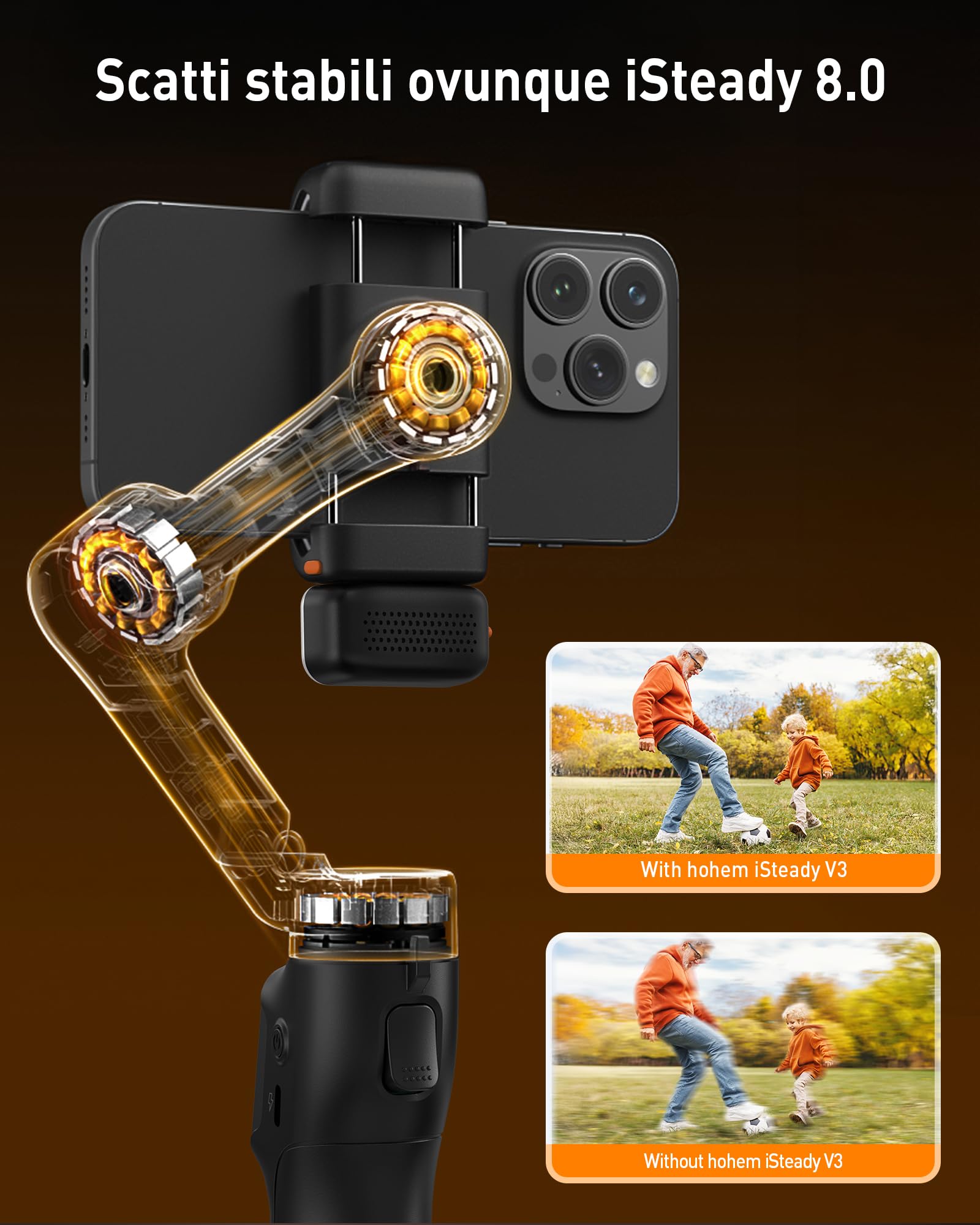 hohem iSteady V3 Stabilizzatore Smarphone 3-Axis Gimbal - Dettaglio