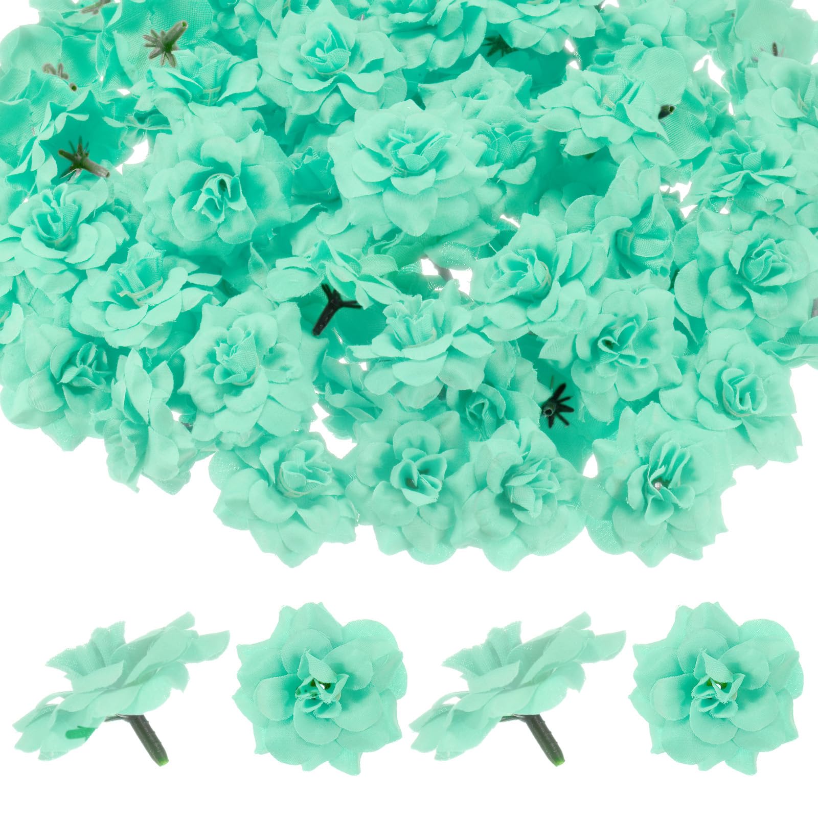 M METERXITY 50-Pack Artificial Roses Heads, Silk Faux Rose Head for Wedding/Bouquet/Flower Wall/DIY Crafts/Party Decoration