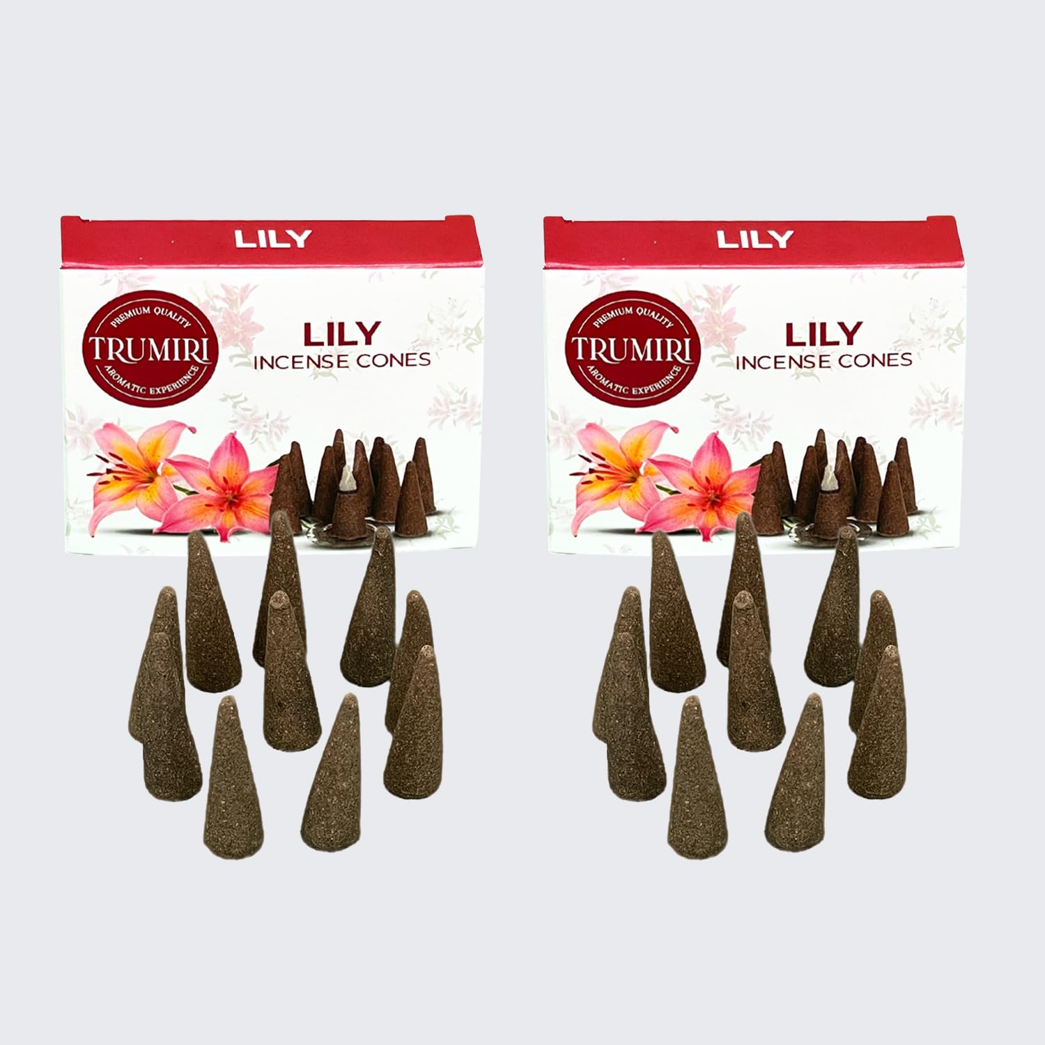 Lily Räucherkegel – insgesamt 20 Kegel-Räucherstäbchen – Doppelpack mit 10 Räucherkegeln – Räucherkegel mit Duft – Räucherkegel – Räucherkegel – Incent Cone