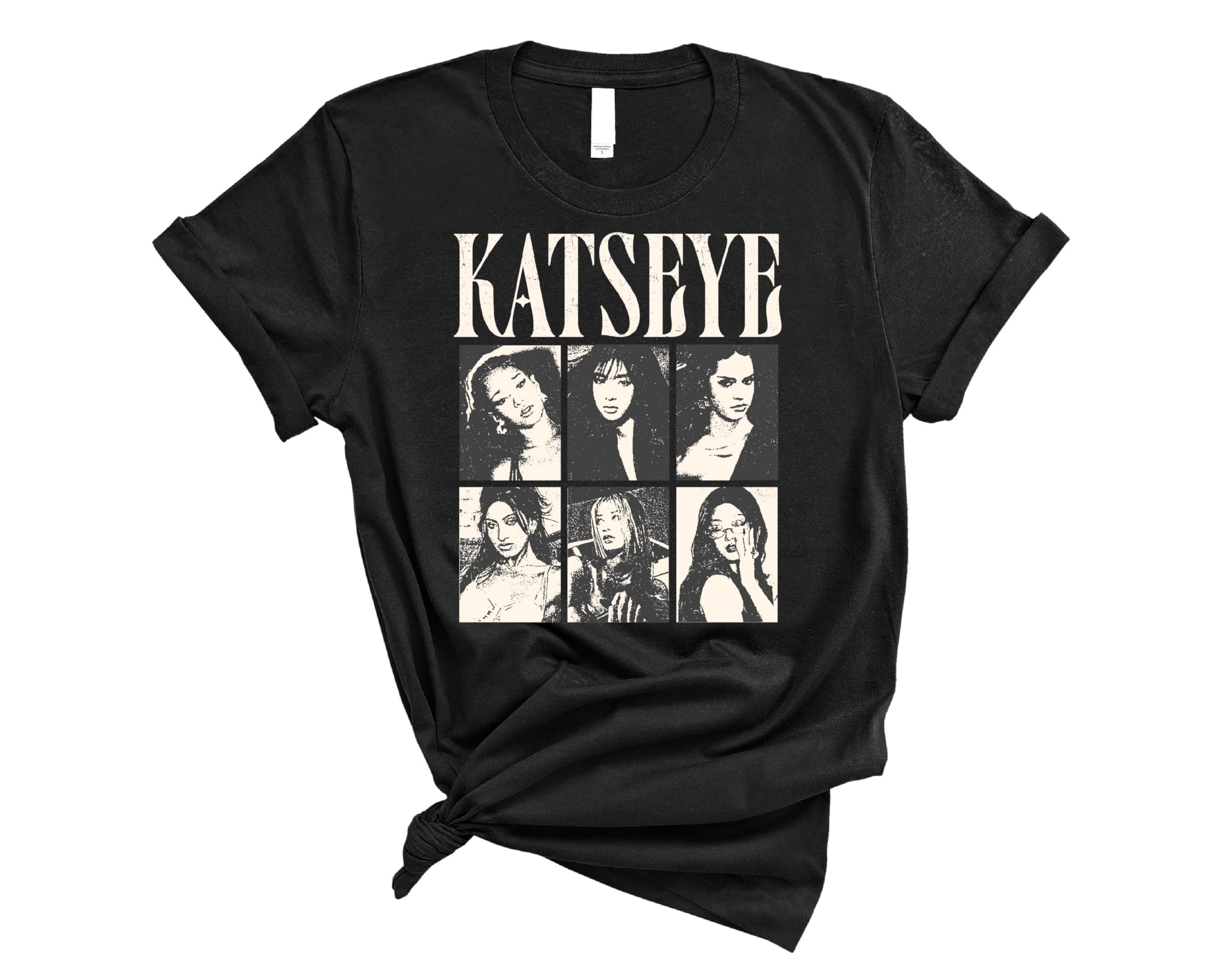 KATSEYE Vintage Style Photo Collage T Shirt Retro Pop Culture Casual Streetwear Tee