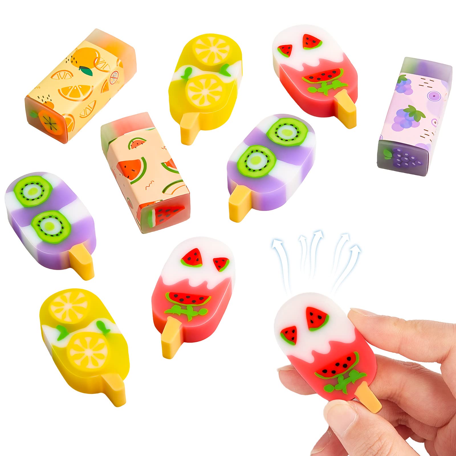 Buy 9 Pieces Fruit Scented Cute Erasers Fruit Scented Erasers for Kids