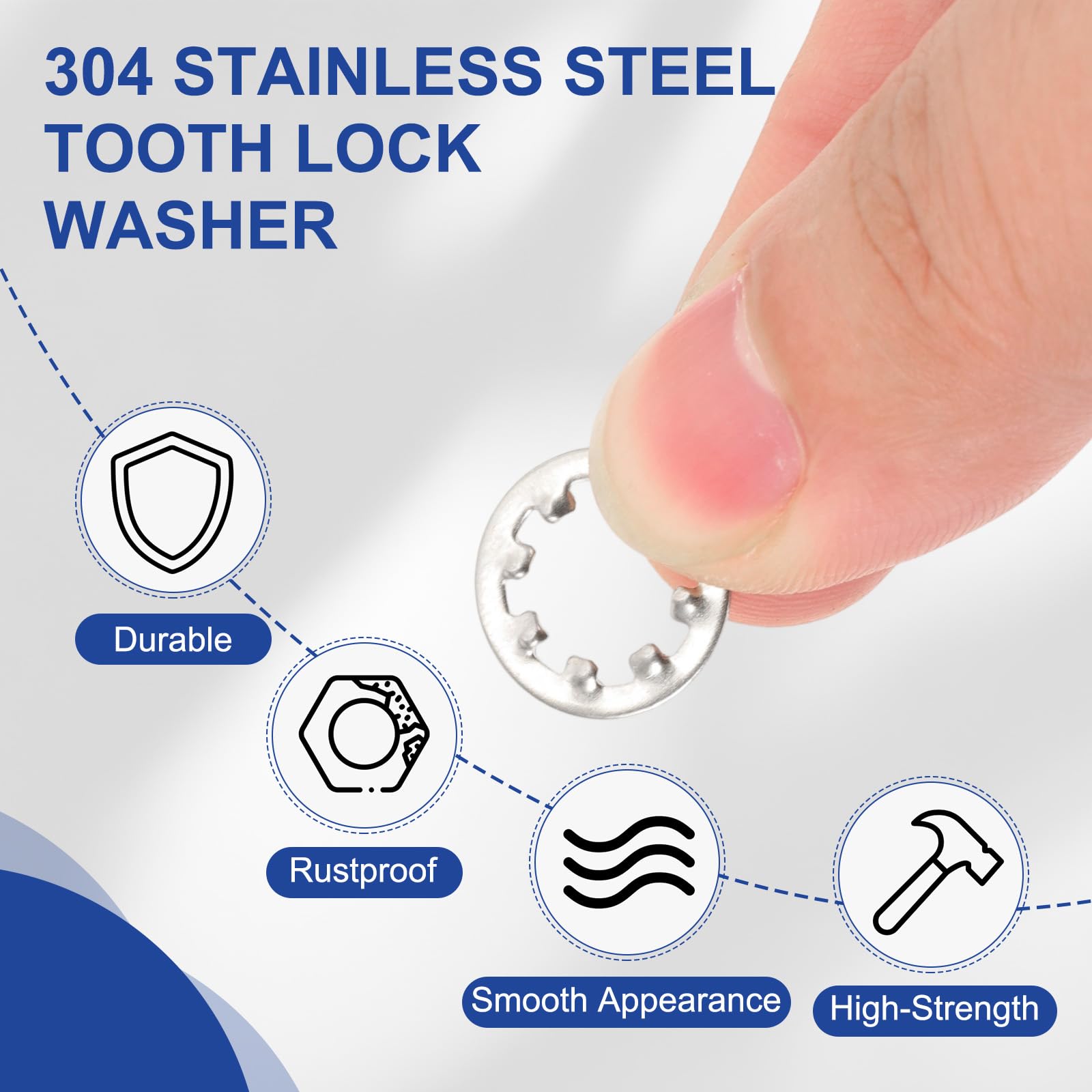 PATIKIL M8 Internal Tooth Lock Washers - Image 3