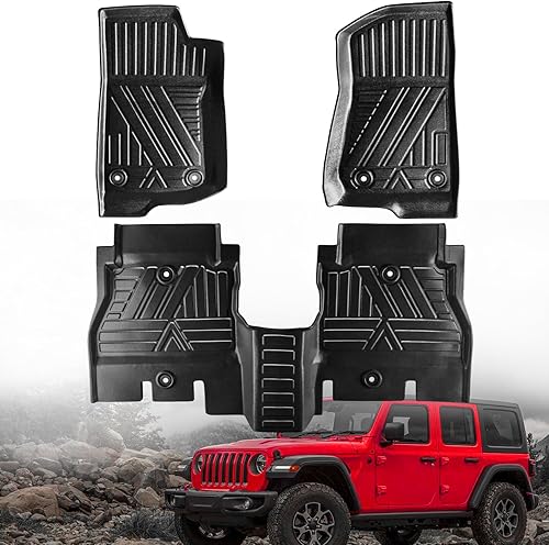 Miniatura 1 de KitsPro Alfombrillas para Toyota Highlander 2014-2019 para todo tipo de clima, alfombrillas delanteras y de segunda fila, paquete de 3