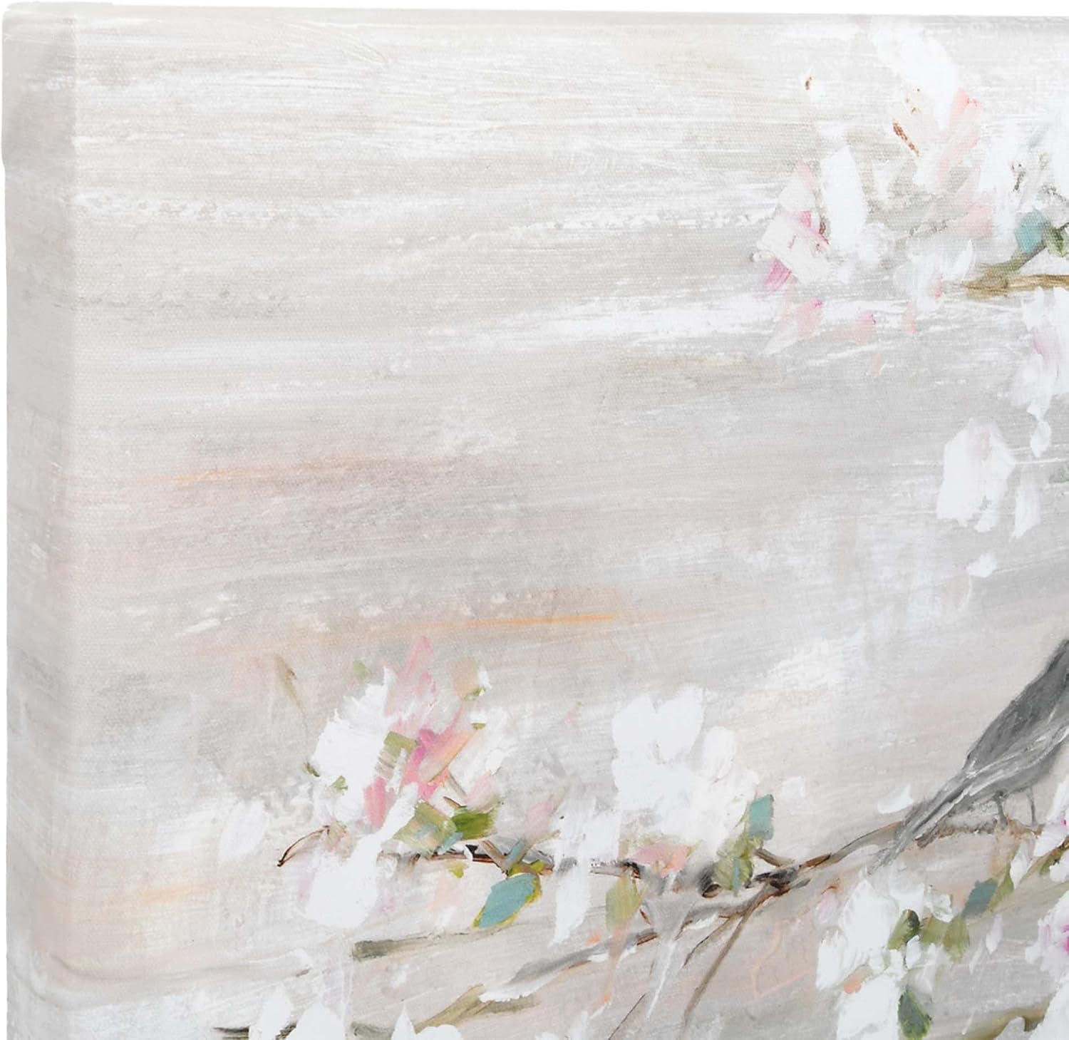 PRINZ Cherry Blossom Tree 24" X 24" Soft Floral Wrapped Canvas Wall Art, X 1.5'', Multi-Color