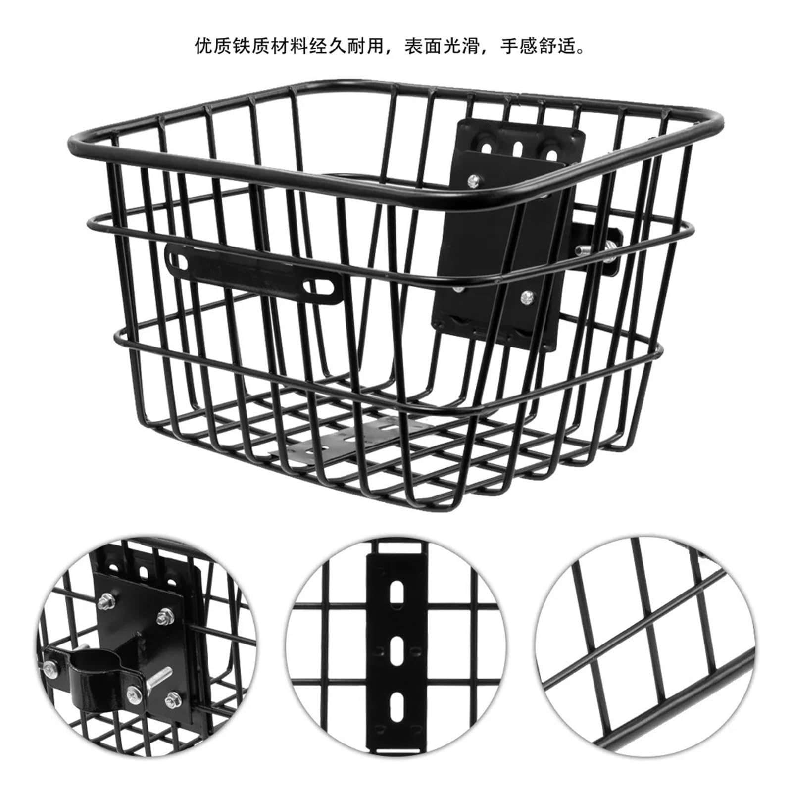Cesta para Bicicleta Adecuado for Accesorios de Cesta Frontal General Scooter eléctrico, Colgante Almacenamiento, Coche Tubo Hierro práctica portátil