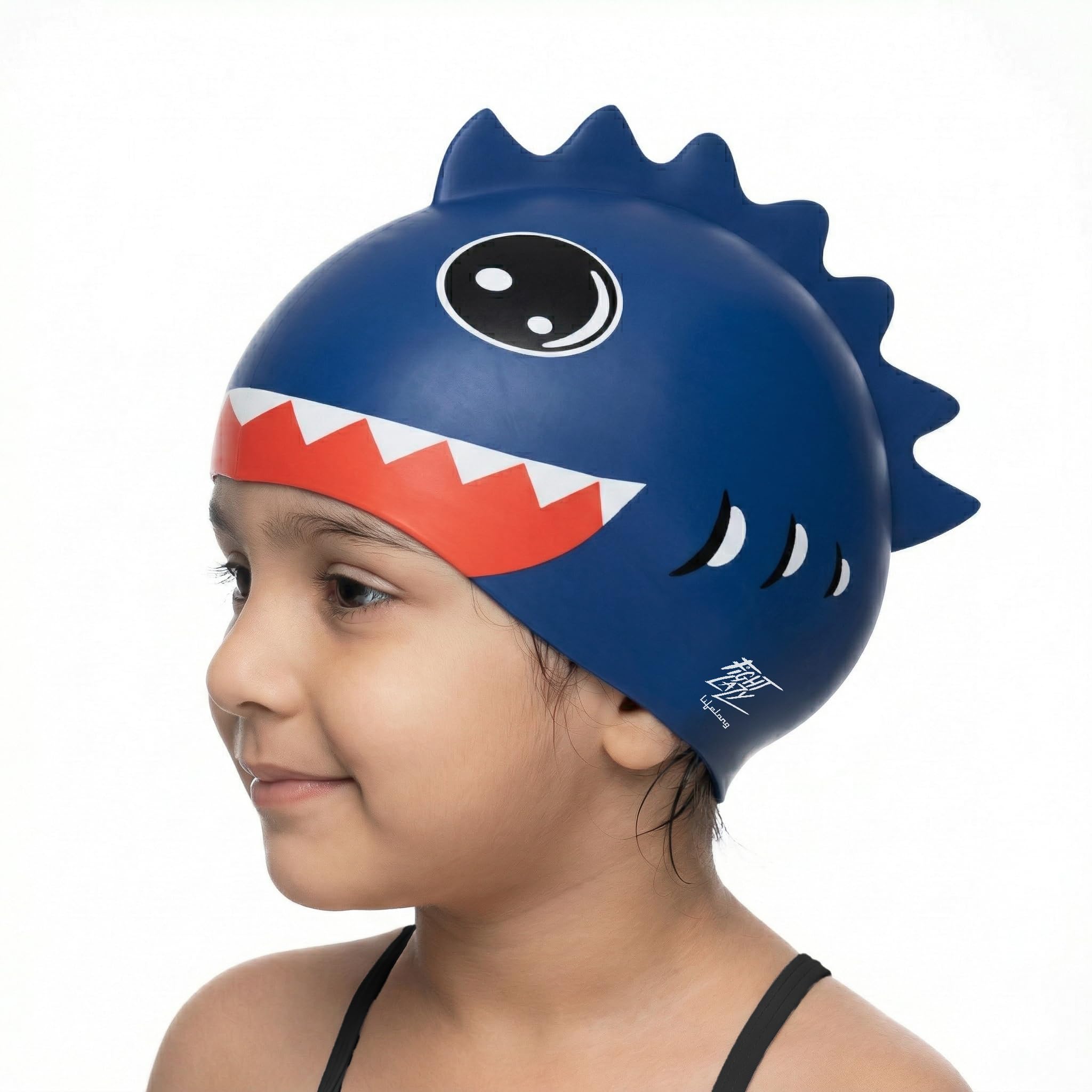 Lifelong Kids Swimming Cap | Silicone Swim Cap for Boys & Girls | Navy Blue-picture-31