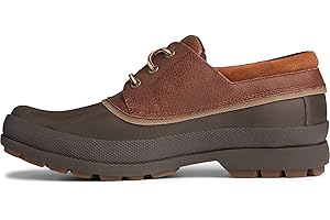 Men's Waterproof Duck Shoes Slip On Cozy Snow Boots with Zipper Closure