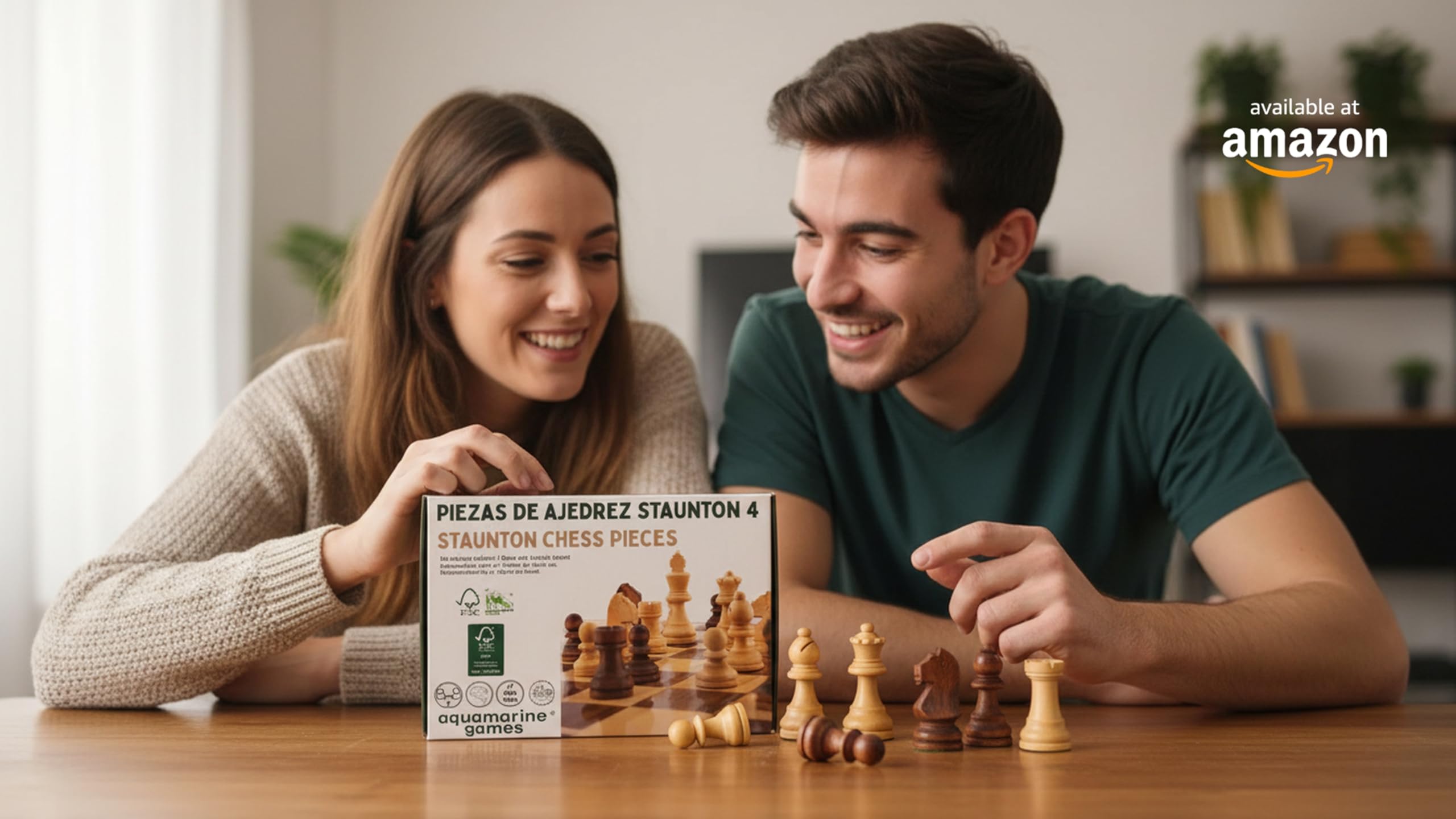 Aquamarine Games Stauton 4 CP002 Jeu de pièces d’échecs
