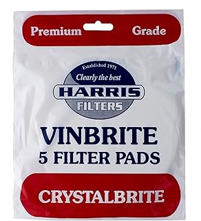 HARRIS Crystalbrite Filter Pads 5-pack, Use with Vinbrite MK3 Filter Kit