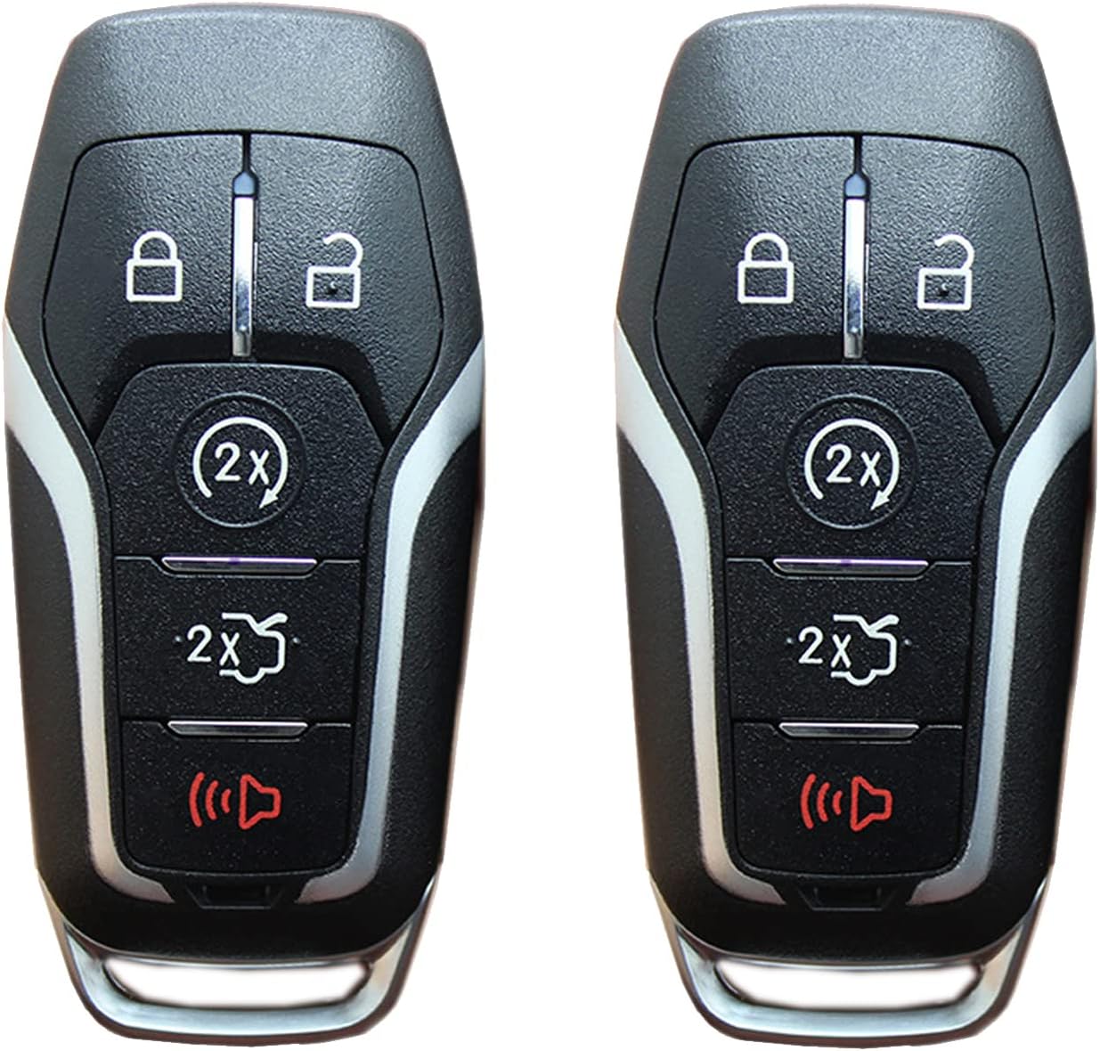 Remote Key Fob Case Shell Cover Fit for Ford F150 Fusion Explorer Mustang Lincoln MKZ MKC 5 Buttons Button Pad Cover (2)