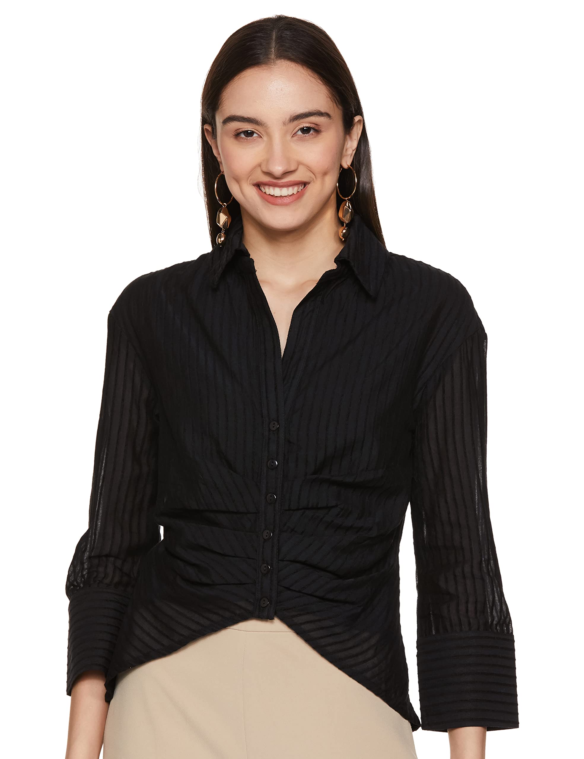 Women's Cotton Solid Regular Fit Top-image-8