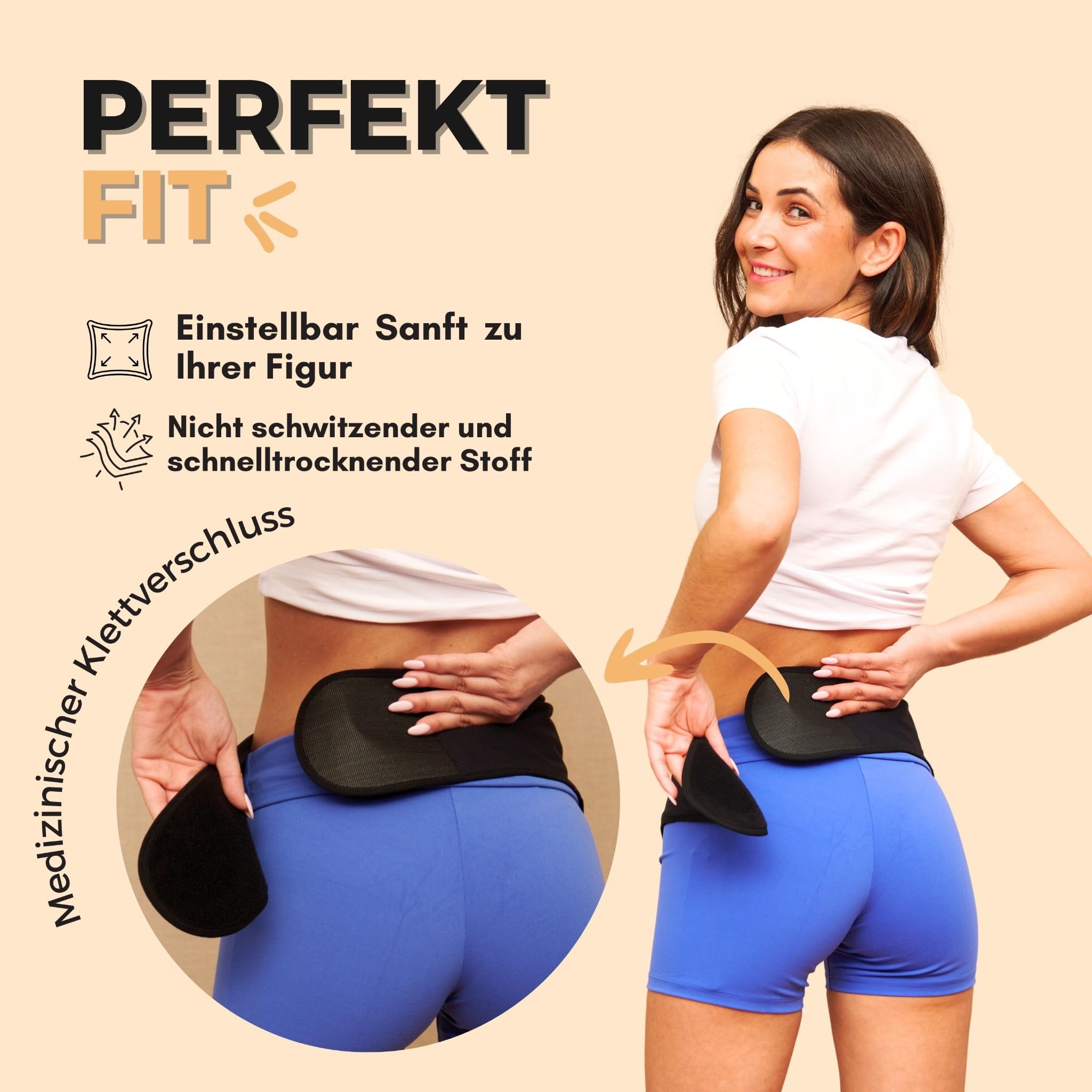 SIIL Stomagurt für Damen, Stomabeutel-Bezüge, schwarz, für Sport & Schwimmen, kompatibel mit jedem Stomabebedarf, (XS)