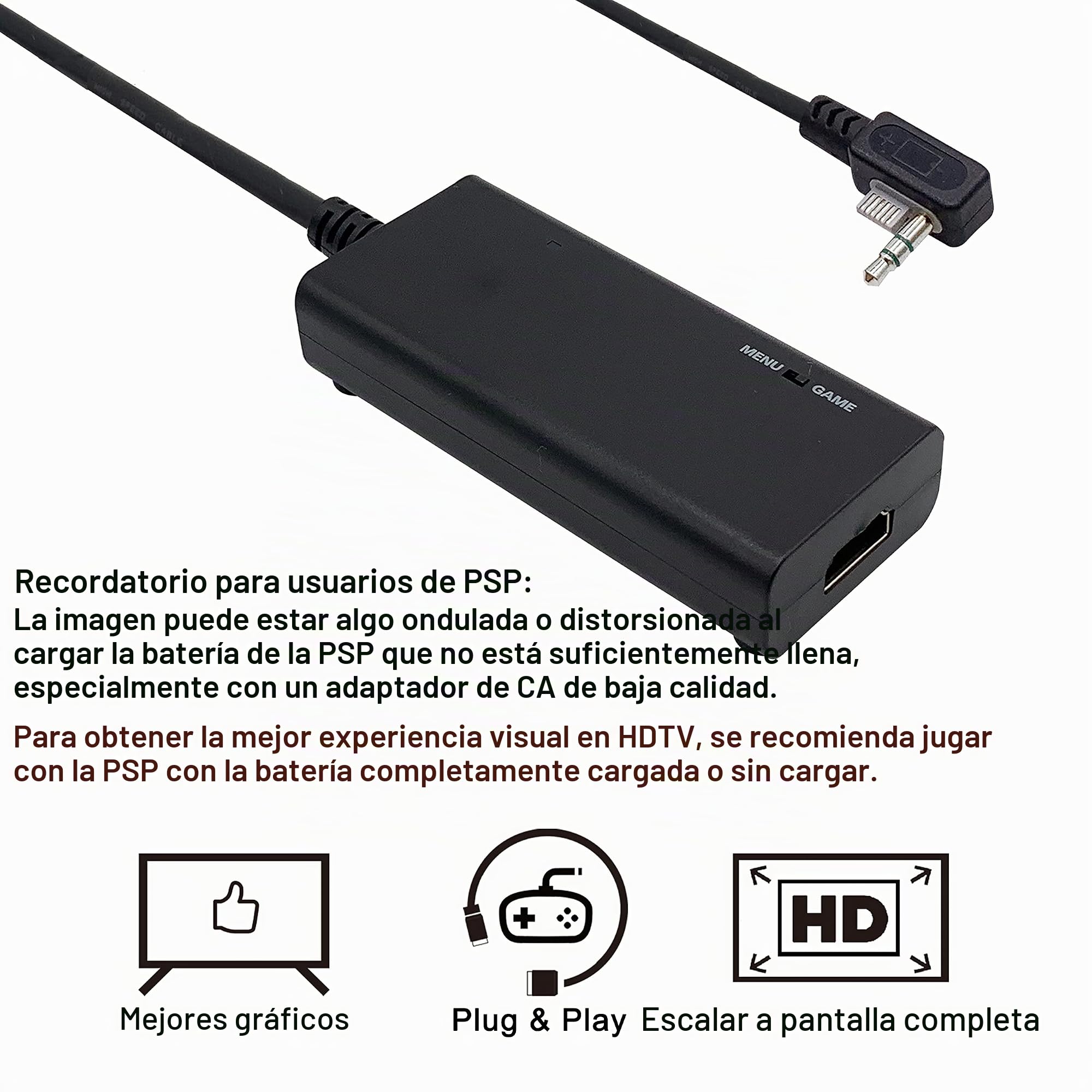 LEVELHIKE HDMI Cable for PSP 2000 & PSP 3000 Handheld Console