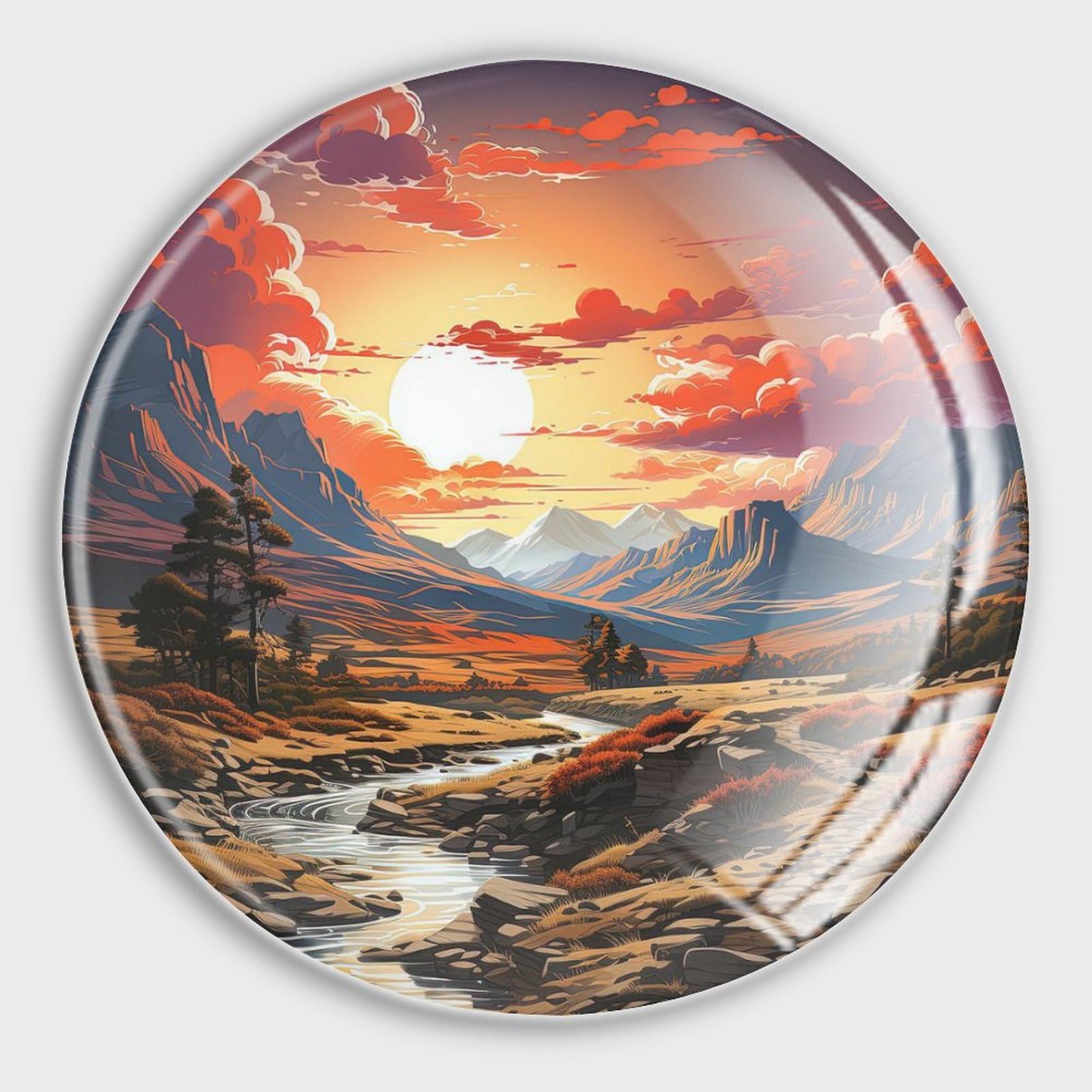 Imanes para refrigerador de vidrio decorativos, pack de 4 recuerdos de paisajes para el hogar