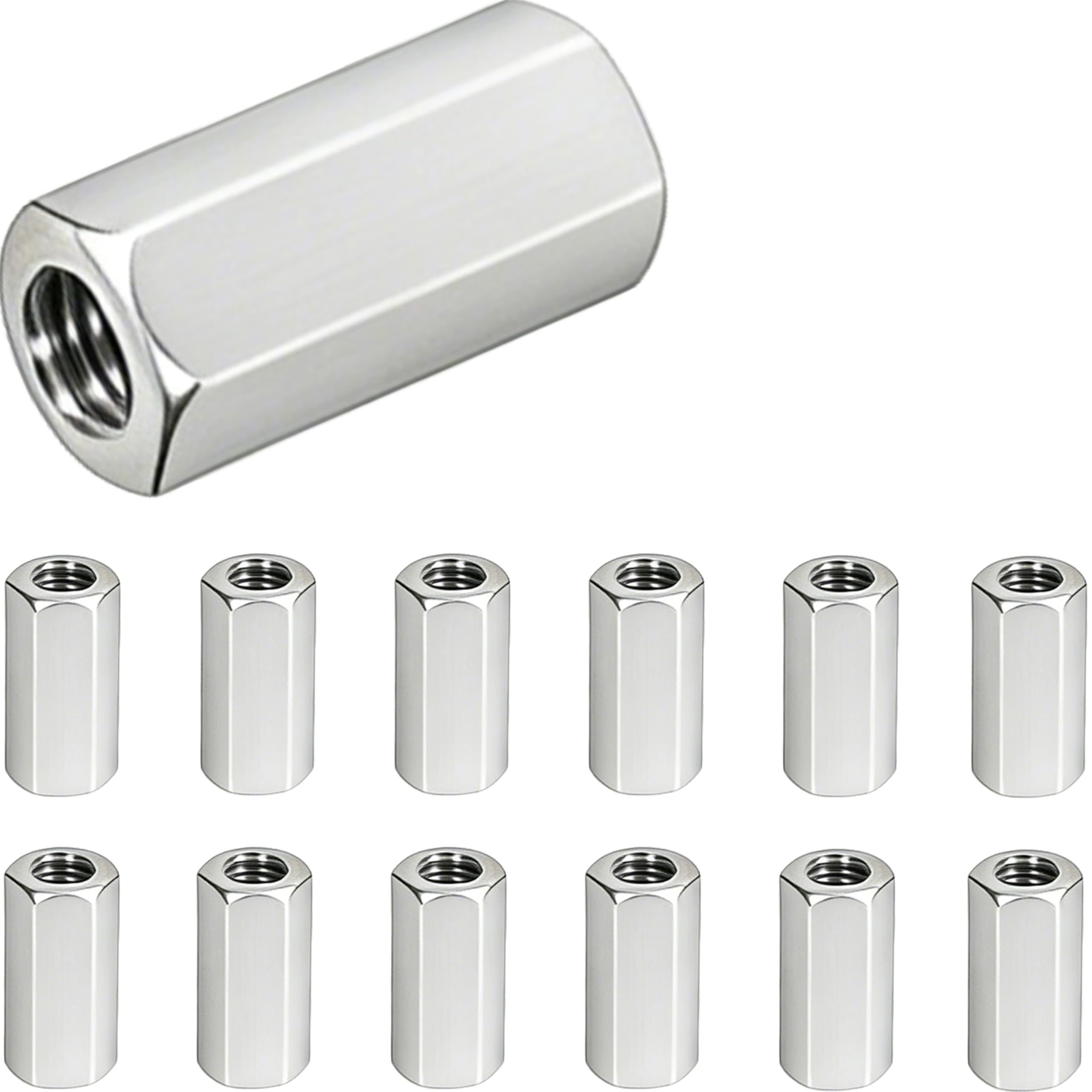304 Stainless Steel Coupling Nuts - M6 x 1.0 -8 304 Stainless Steel Coupling Nuts - M6 x 1.0 -8