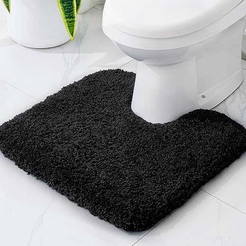 Miniatura 29 de Alfombra larga para suelo de baño de 24 x 70 pulgadas, color blanco antideslizante, esponjosa, lavable, absorbente, para ducha y lavabo