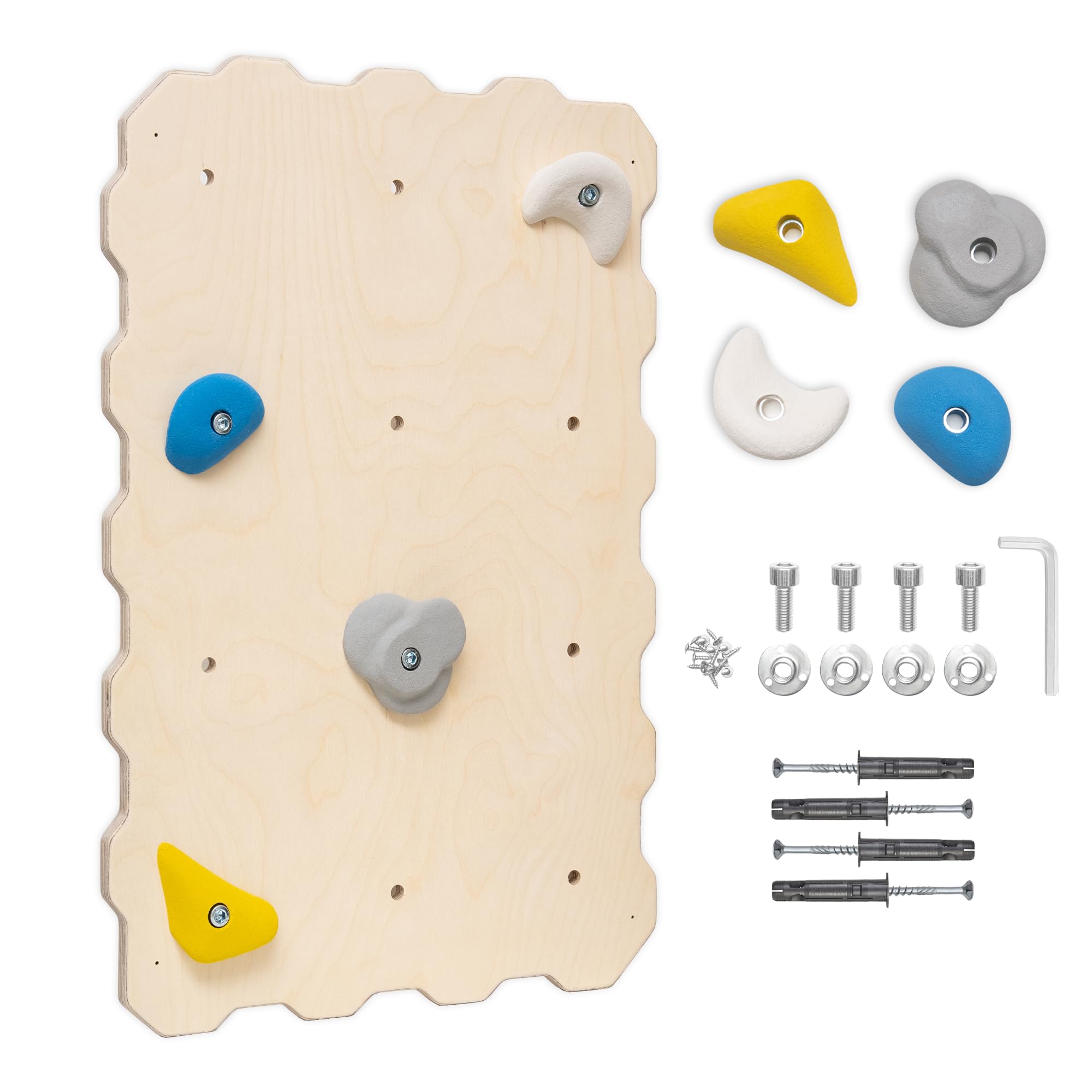 MAMOIยฎ Climbing wall for kids, Wooden frame for toddlers, Play equipment with rock holds for toddler, Indoor baby and childrens frames from age 3 years old
