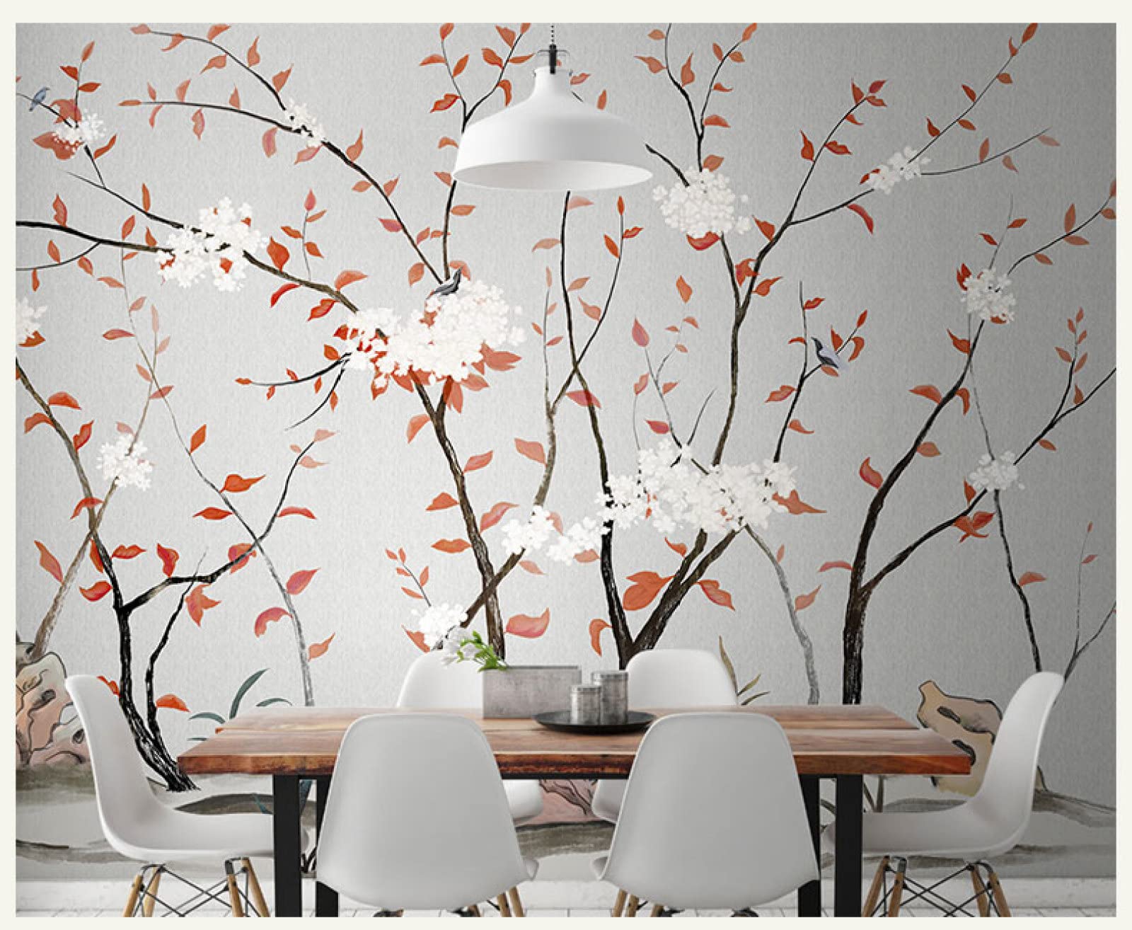 Papier peint fleurs peint à la main décor mural 3D premium grand format 400x280cm