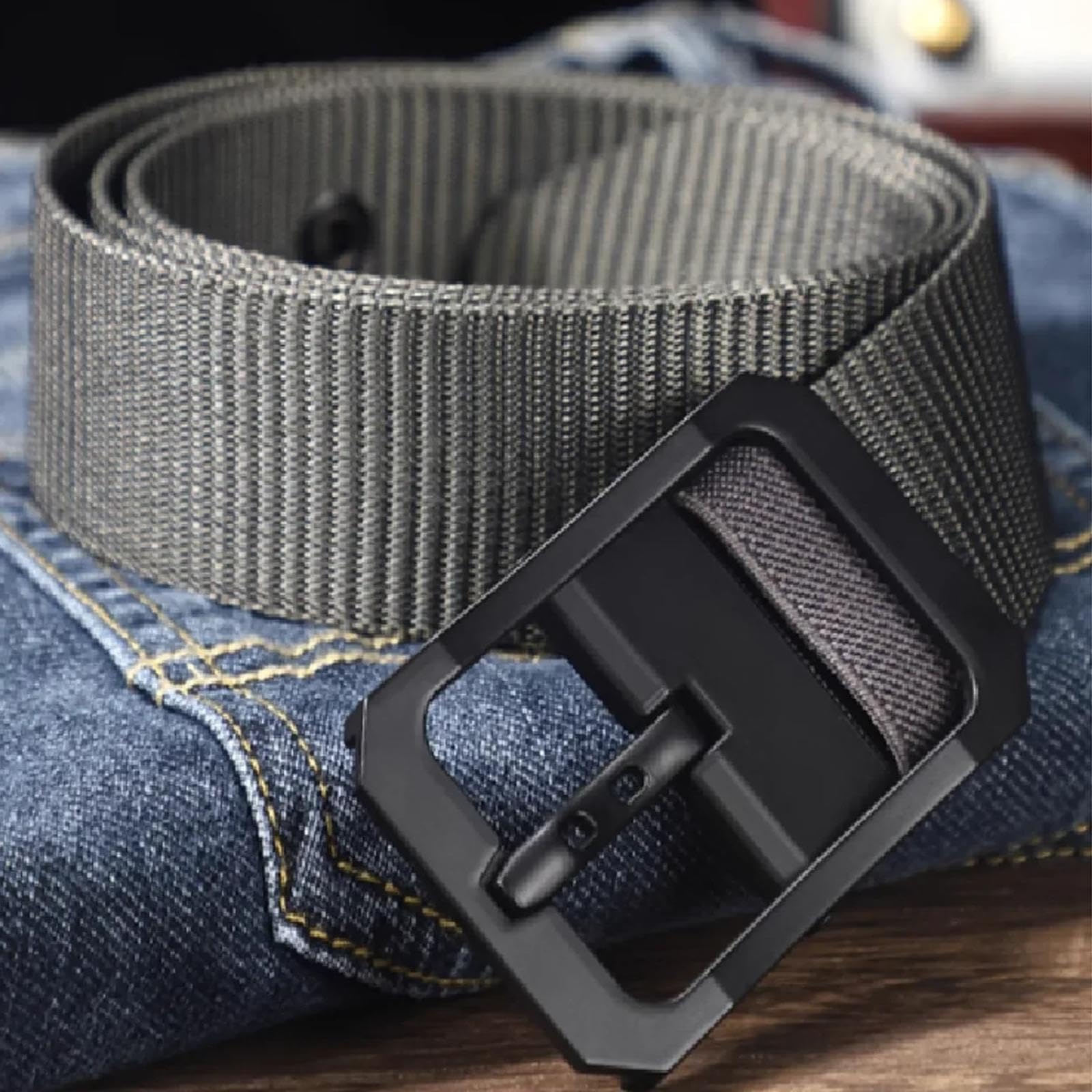 Cinturón militar táctico de nailon transpirable para exteriores para hombre, accesorio deportivo de nailon estilo vaquero.