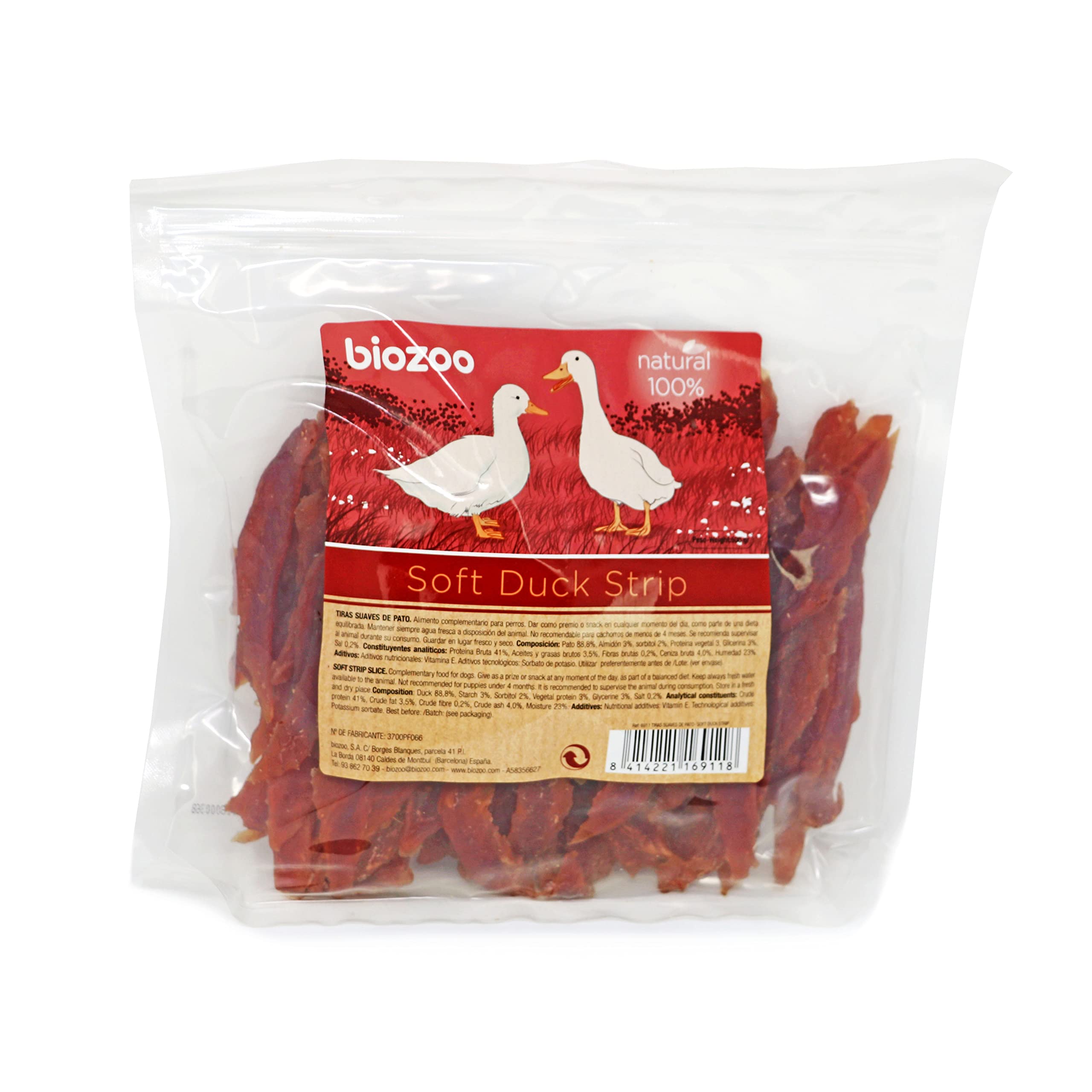 Biazoo - Tiras Finas Suaves de Pato 500g