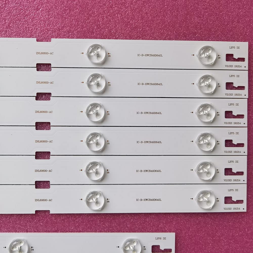 Bande LED 2015ARC490 Compatible Fit for ZLN60600-AC IC-B-HWCR49D640L IC-B-HWCR49D640R 49LENZA6627 49VLE6565BL ZLP60600 ZNL60600 ZLG60600