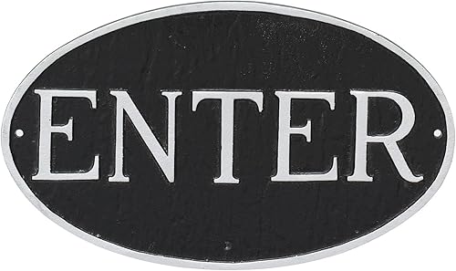 Montague Productos de Metal Enter Placa Pared ovalado (