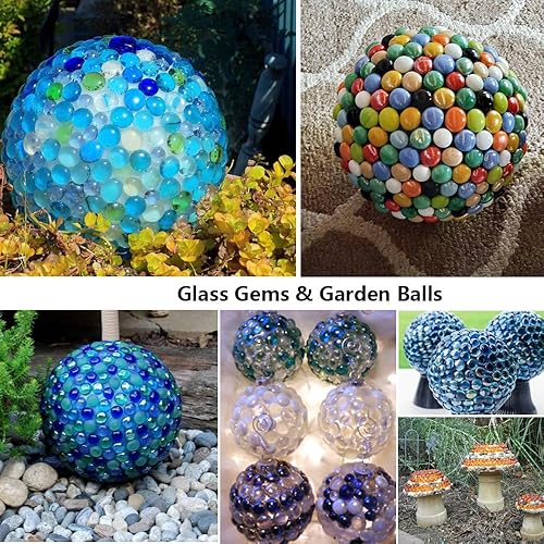 Miniatura 6 de Gemas de vidrio negro de 2 libras para rellenos de jarrones, piedras de acuario, pecera, hoguera, mosaicos artesanales, dispersos de mesa de fiesta,