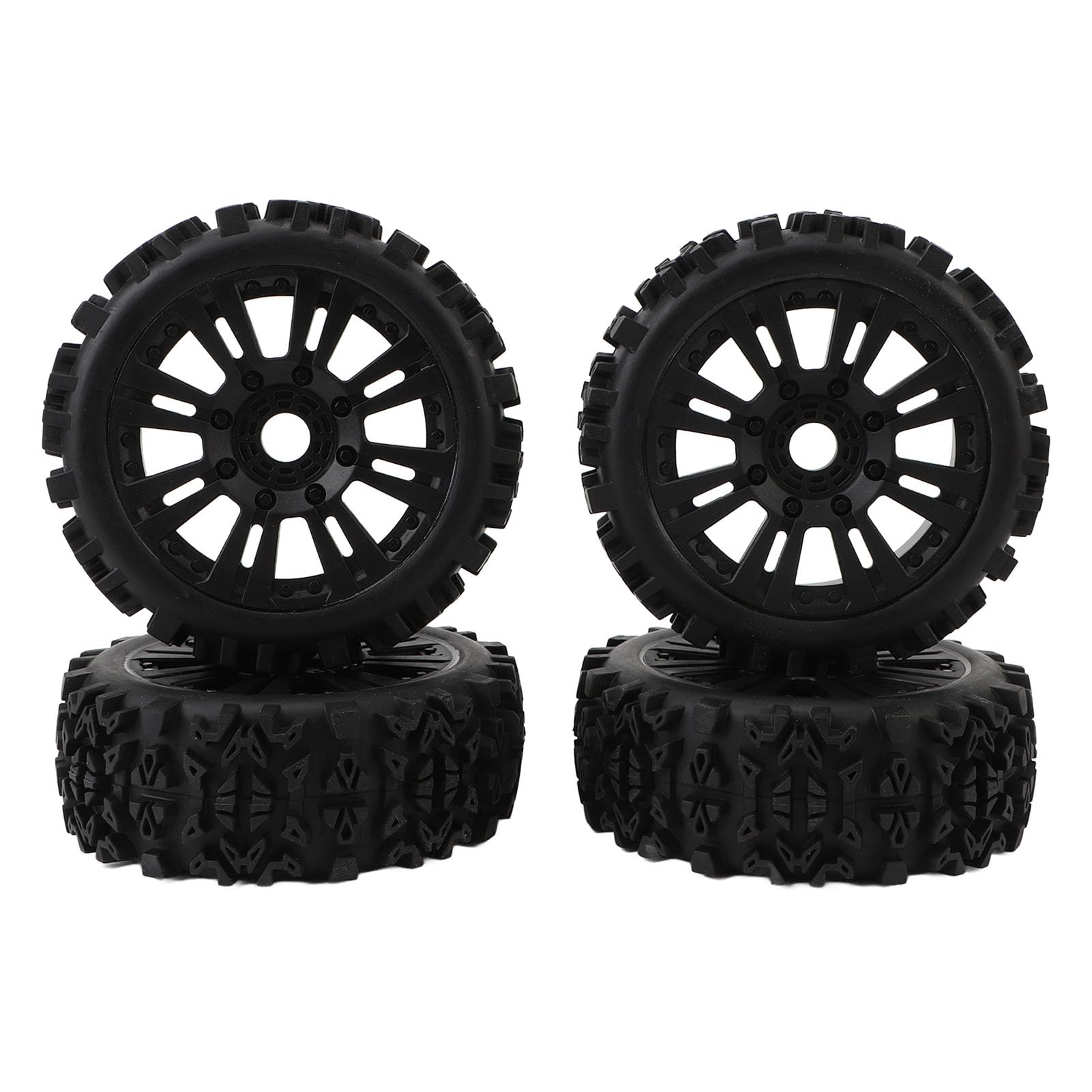 Pneumatici RC fuoristrada per auto radiocomandate in scala 1:8, ruote con profilo aggressivo, design esagonale 17 mm per una presa eccellente e una facile installazione