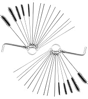 Vista 1 de TEMI Juego de 2 herramientas de limpieza de carburador, cepillos de limpieza de chorro, agujas de limpieza de tuberías de chorro, kit de limpiador