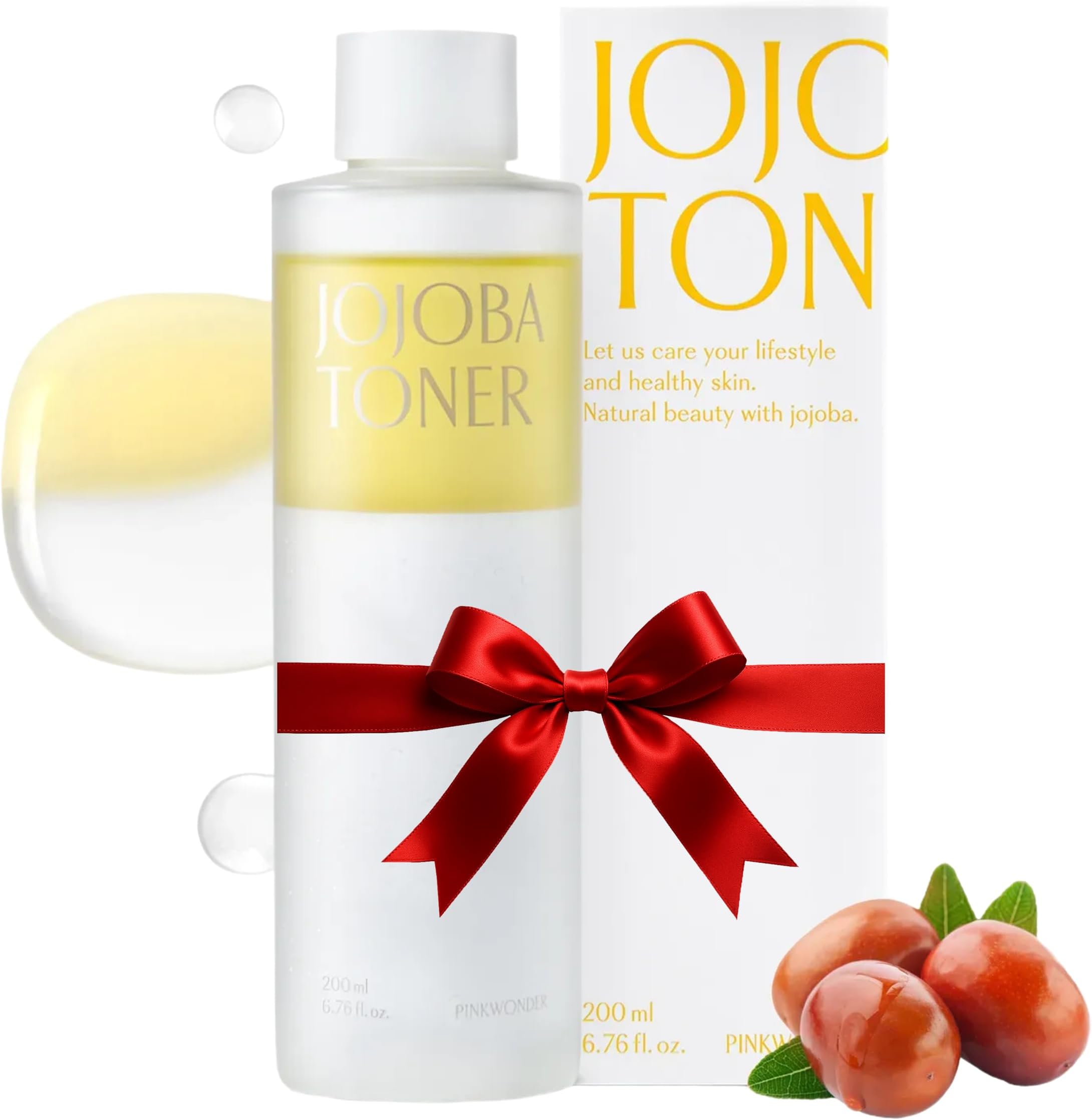 - PINKWONDER USDA Organic 100% pure Jojoba oil toner | Hydrating Essence for Skincare | Korean Facial Toner with Jojoba Oil & Wild Strawberry Leaf Extract (6.76oz)