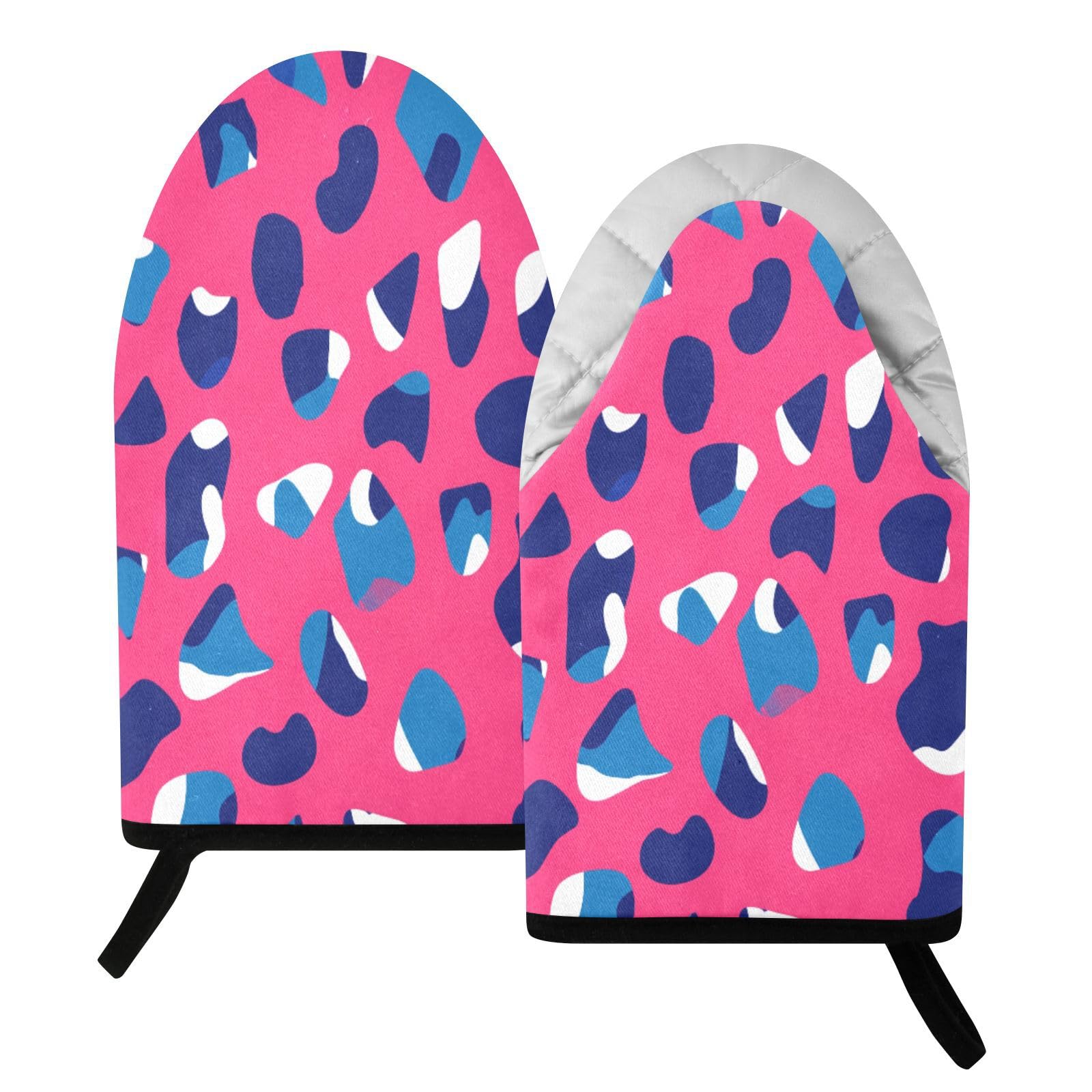 BURSTDDY Terrazzo Oven Mitt,Heat Resistant Kitchen Mitts for Cooking