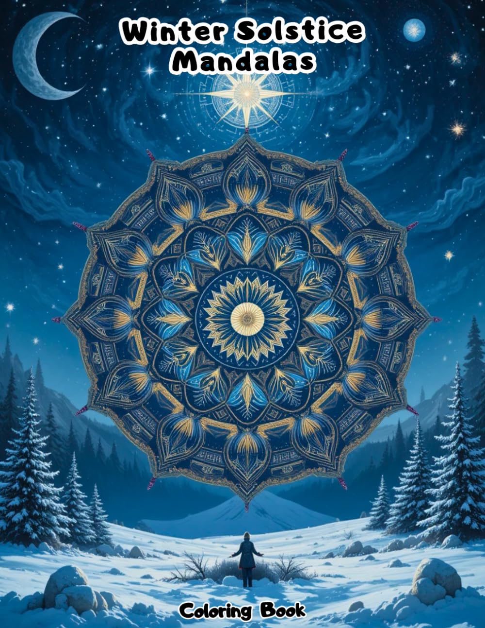 Winter Solstice Mandalas: Intricate Christmas Patterns for Relaxation