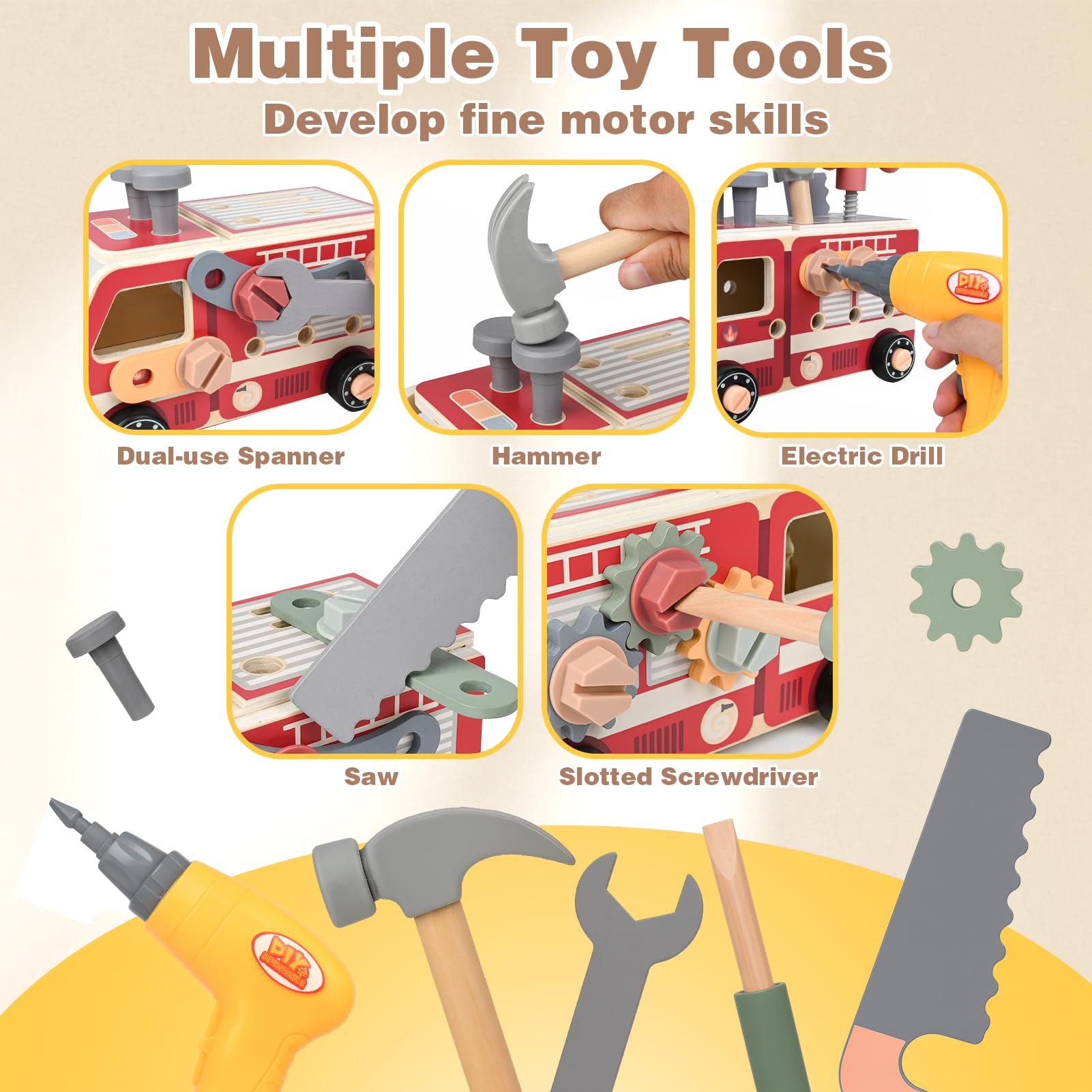 Vanplay Kids Tool Set including Toy Drill - Image 5