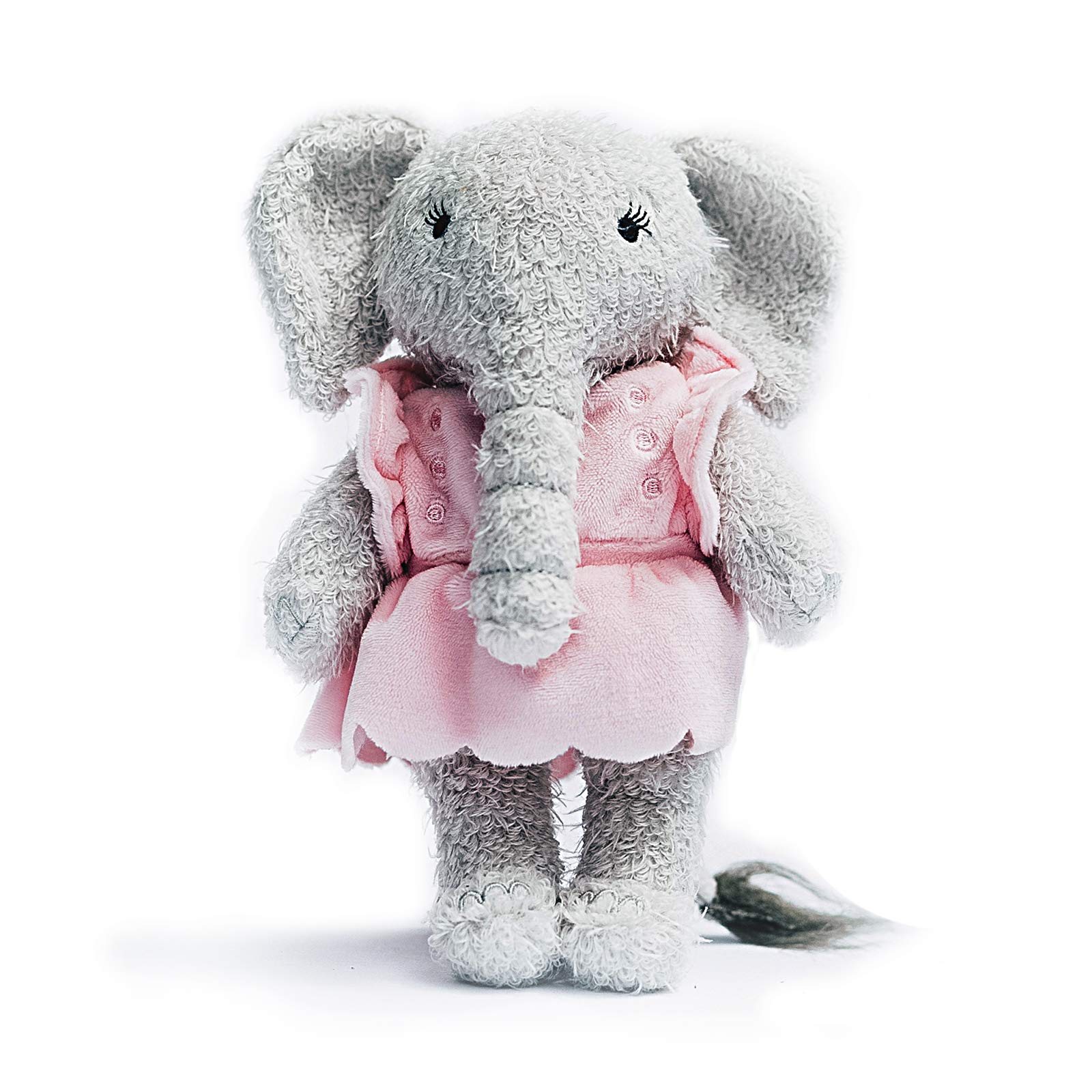 Save Us Kiki Plush Stuffed Elephant Toy for Babies - Ideal Giant Stuffed Elephant Plush Gift - Grey and Pink Colors Available - 8 Inches Soft Stuffed Elephant Plushie